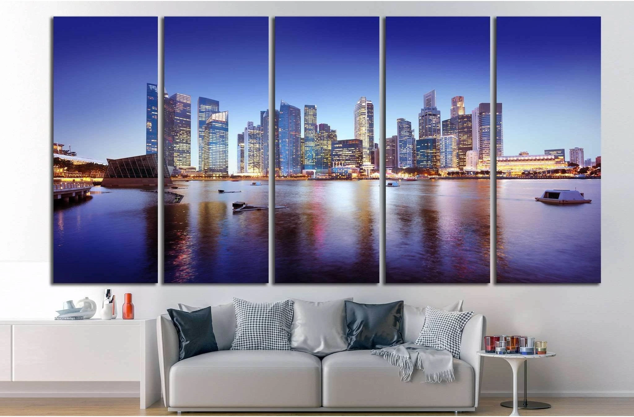 Singapore Cityscape №1147 Ready to Hang Canvas Print - Zellart Canvas Prints ALL_Products, s-1147