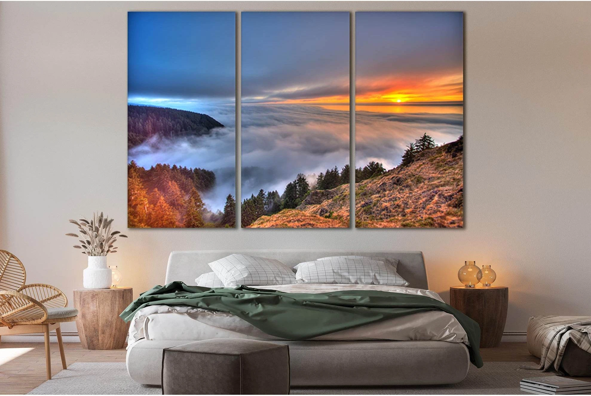 Siuslaw National Forest №SL244 Ready to Hang Canvas Print - Zellart Canvas Prints 0new, ALL_Products, SUNRISE & SUNSET WALL ART