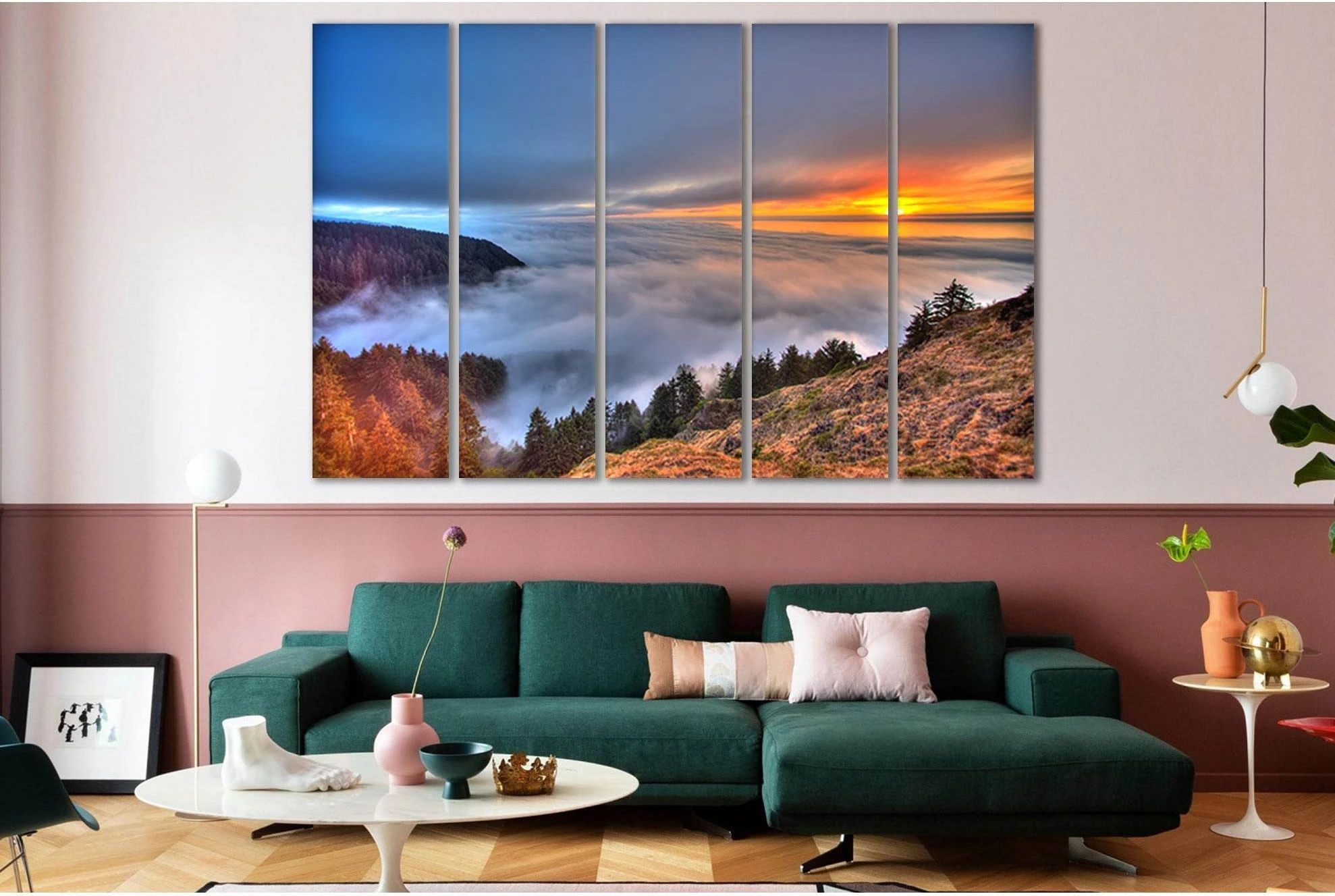 Siuslaw National Forest №SL244 Ready to Hang Canvas Print - Zellart Canvas Prints 0new, ALL_Products, SUNRISE & SUNSET WALL ART