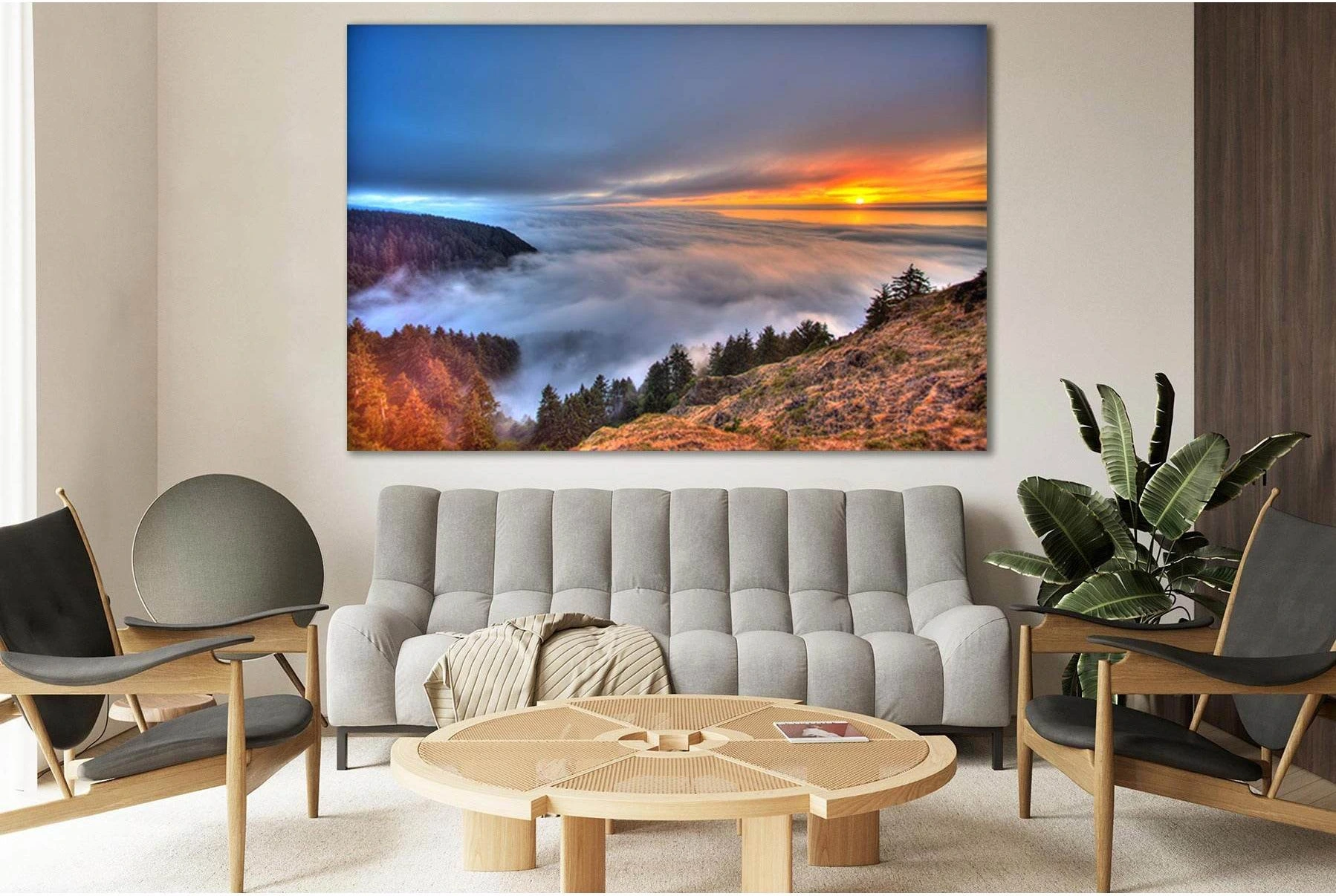 Siuslaw National Forest №SL244 Ready to Hang Canvas Print - Zellart Canvas Prints 0new, ALL_Products, SUNRISE & SUNSET WALL ART