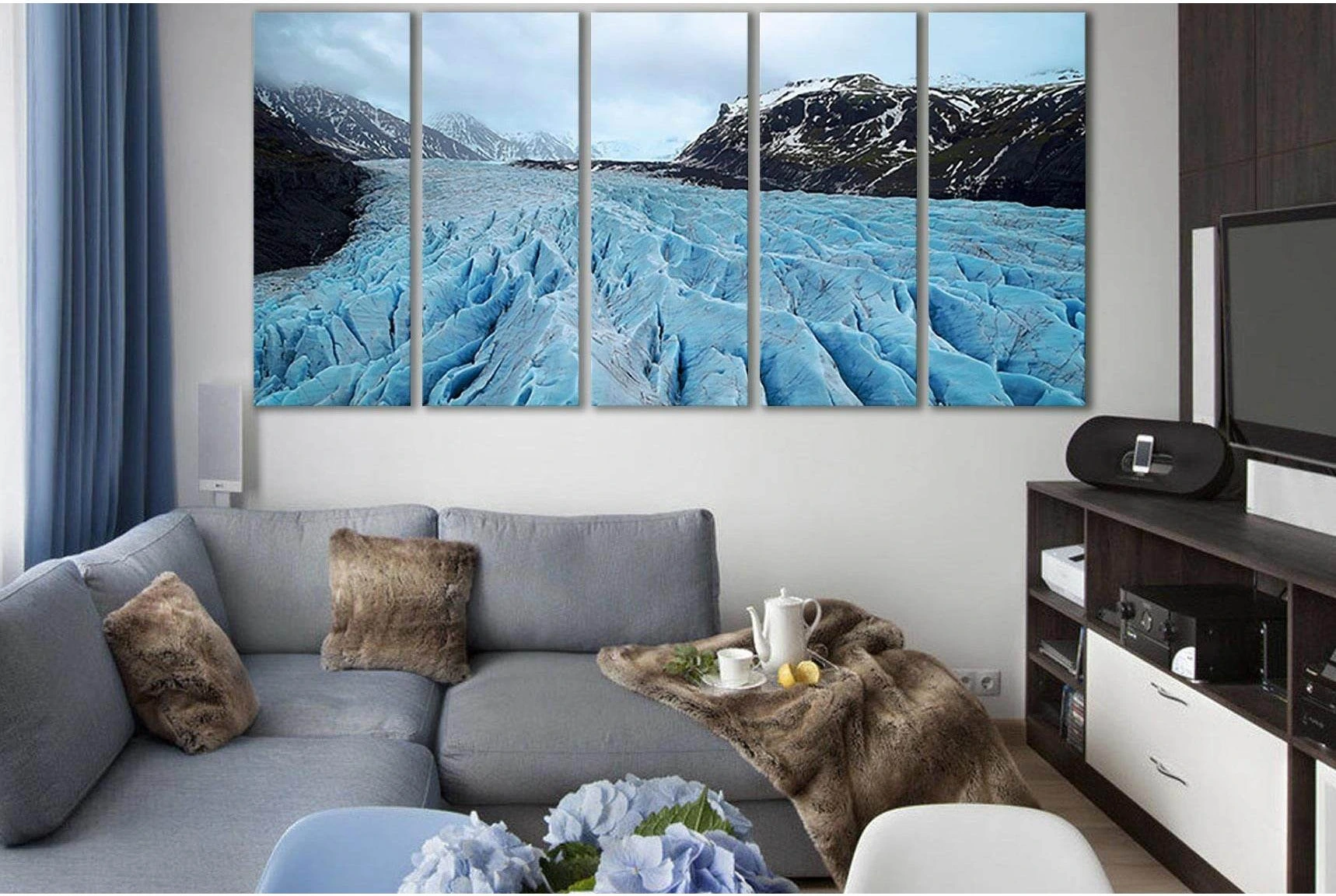 Skaftafell Glacier №SL1303 Ready to Hang Canvas Print - Zellart Canvas Prints 0new, ALL_Products, Glacials