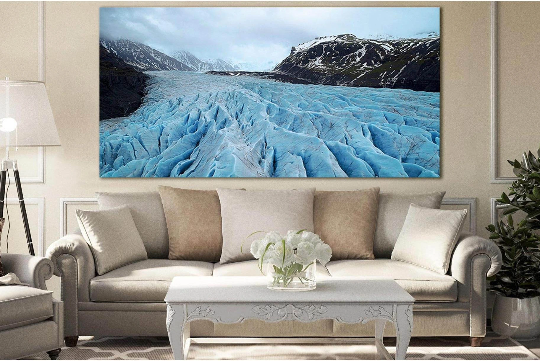 Skaftafell Glacier №SL1303 Ready to Hang Canvas Print - Zellart Canvas Prints 0new, ALL_Products, Glacials