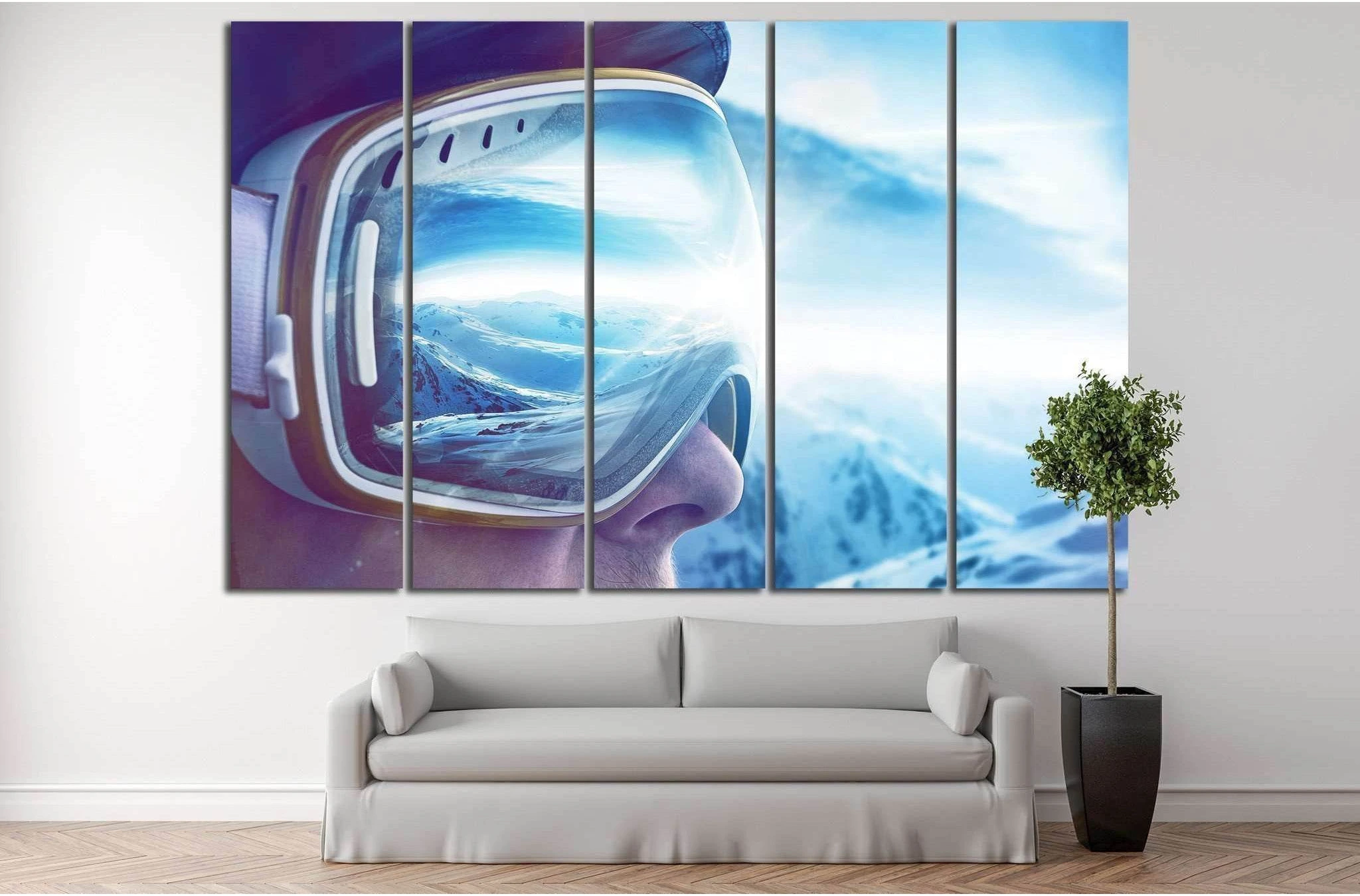 Skier №185 Ready to Hang Canvas Print - Zellart Canvas Prints ALL_Products, wd-185