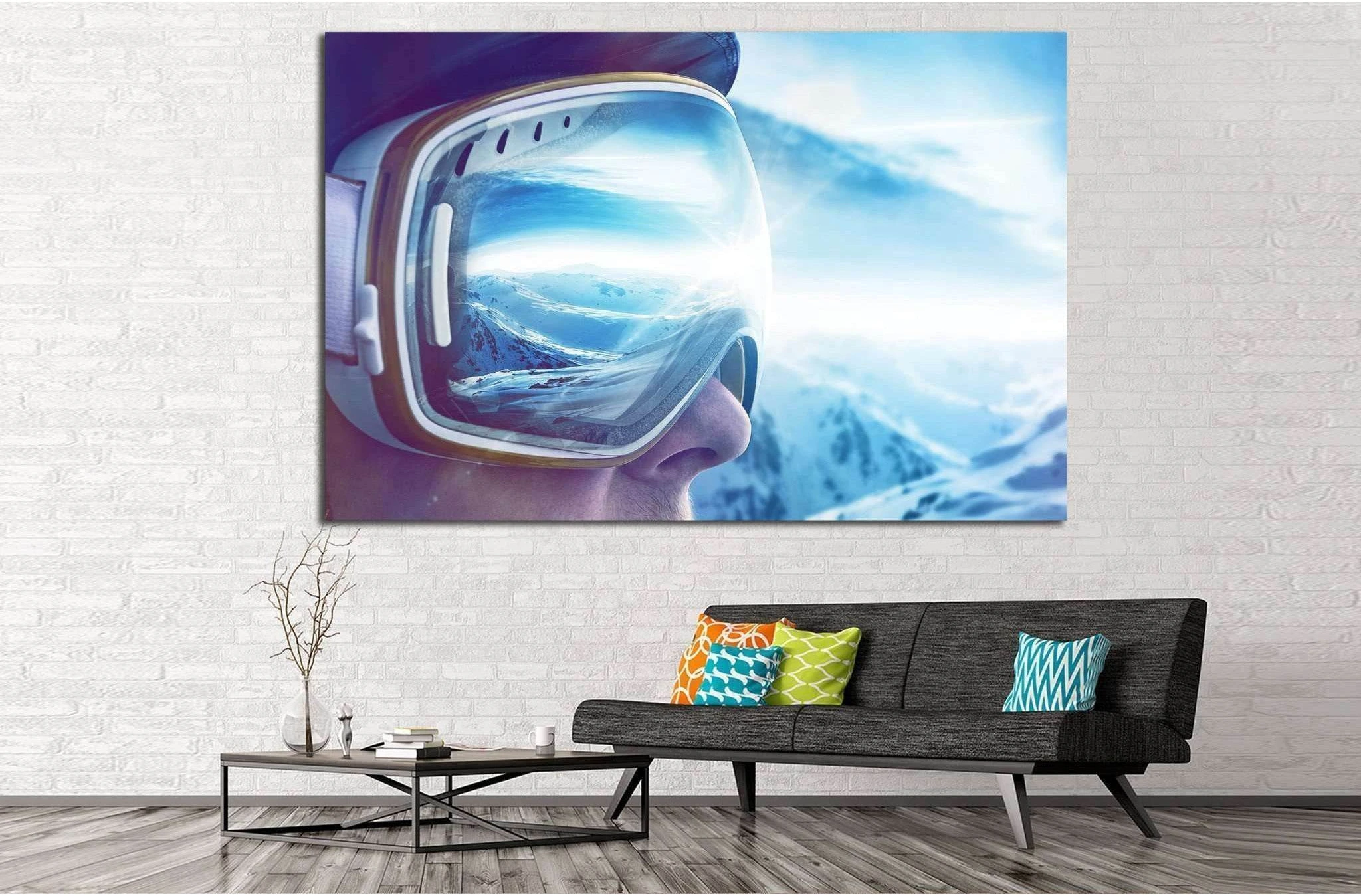 Skier №185 Ready to Hang Canvas Print - Zellart Canvas Prints ALL_Products, wd-185