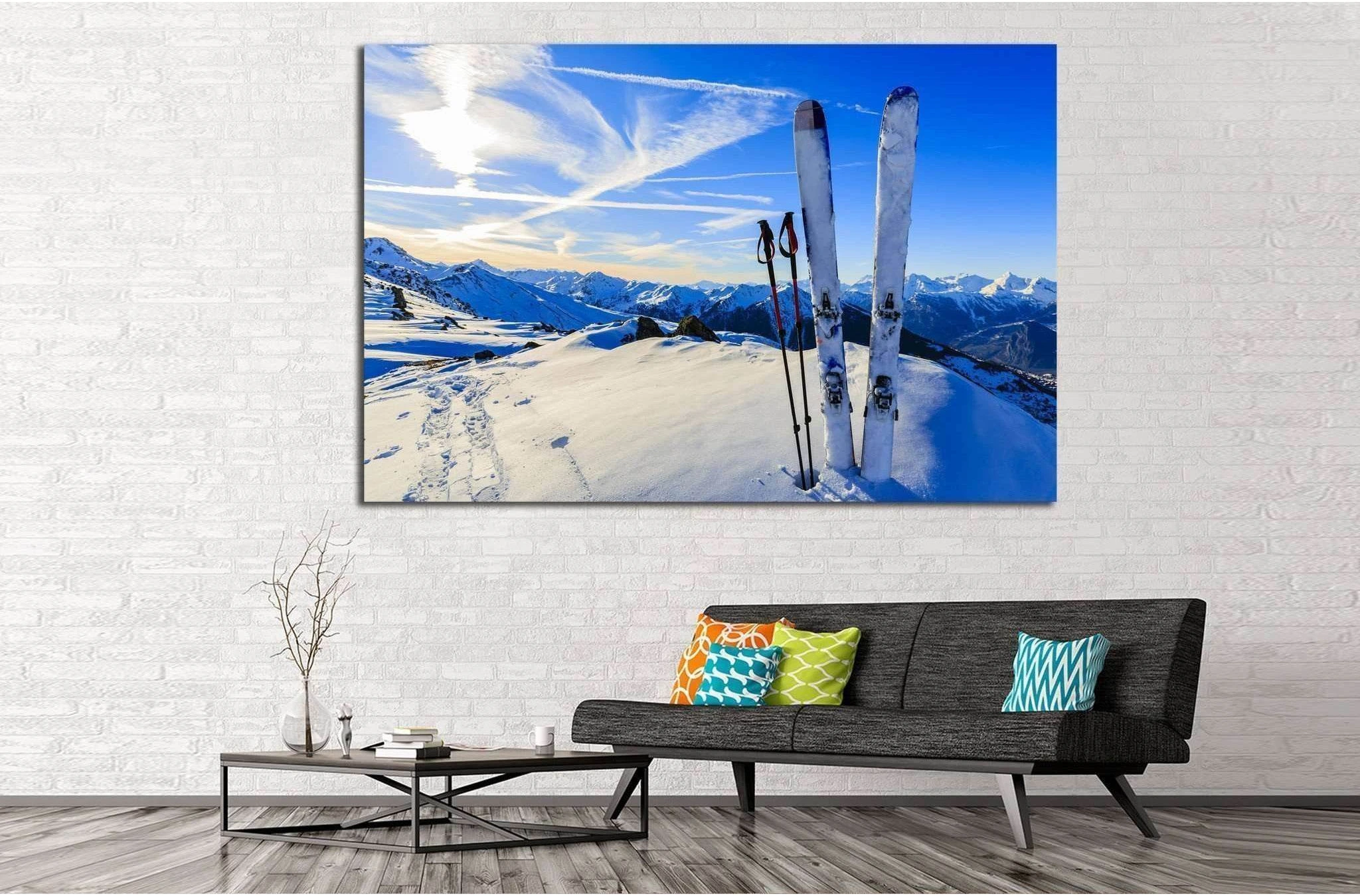 Skiing №184 Ready to Hang Canvas Print - Zellart Canvas Prints ALL_Products, wd-184