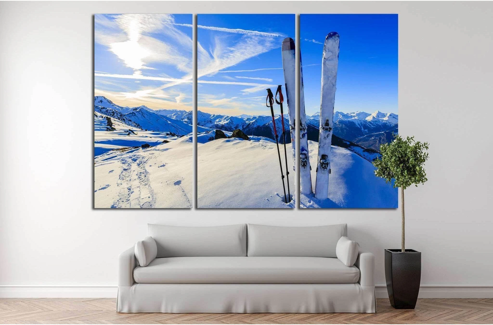 Skiing №184 Ready to Hang Canvas Print - Zellart Canvas Prints ALL_Products, wd-184