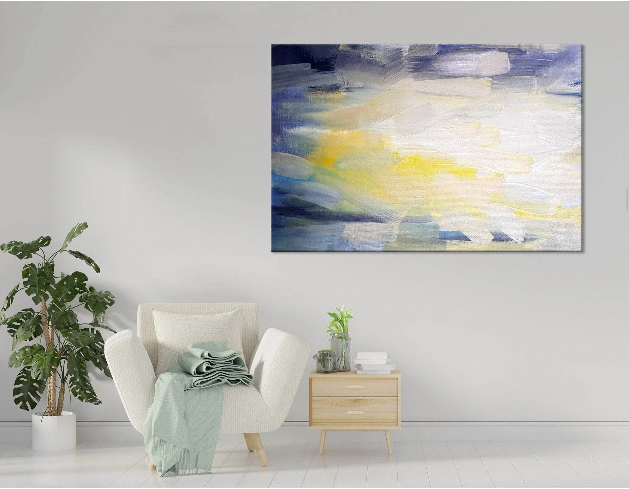 Sky And Sun Abstract №04265 Ready to Hang Canvas Print - Zellart Canvas Prints ALL_Products