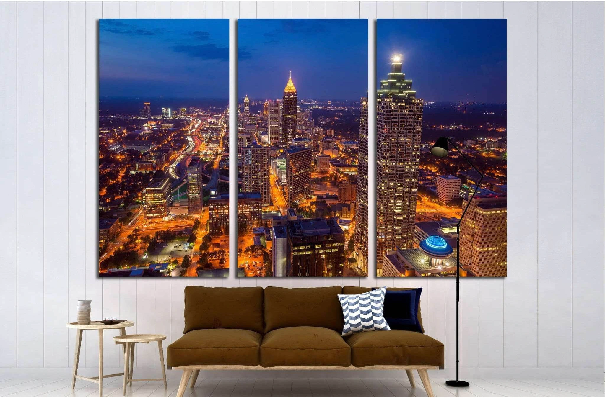 Skyline of downtown Atlanta, Georgia, USA №1632 Ready to Hang Canvas Print - Zellart Canvas Prints ALL_Products, s-1632