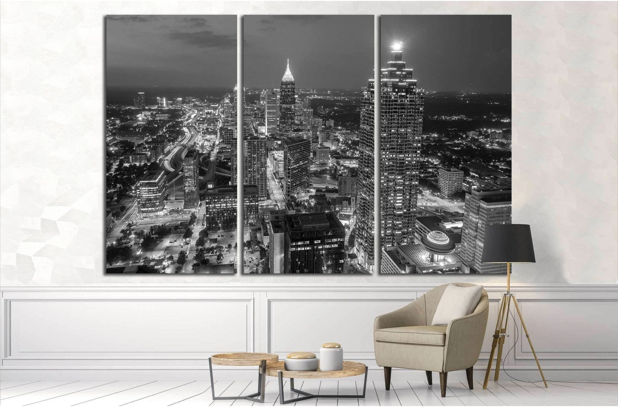 Skyline of downtown Atlanta, Georgia, USA №1685 Ready to Hang Canvas Print - Zellart Canvas Prints ALL_Products, s-1685