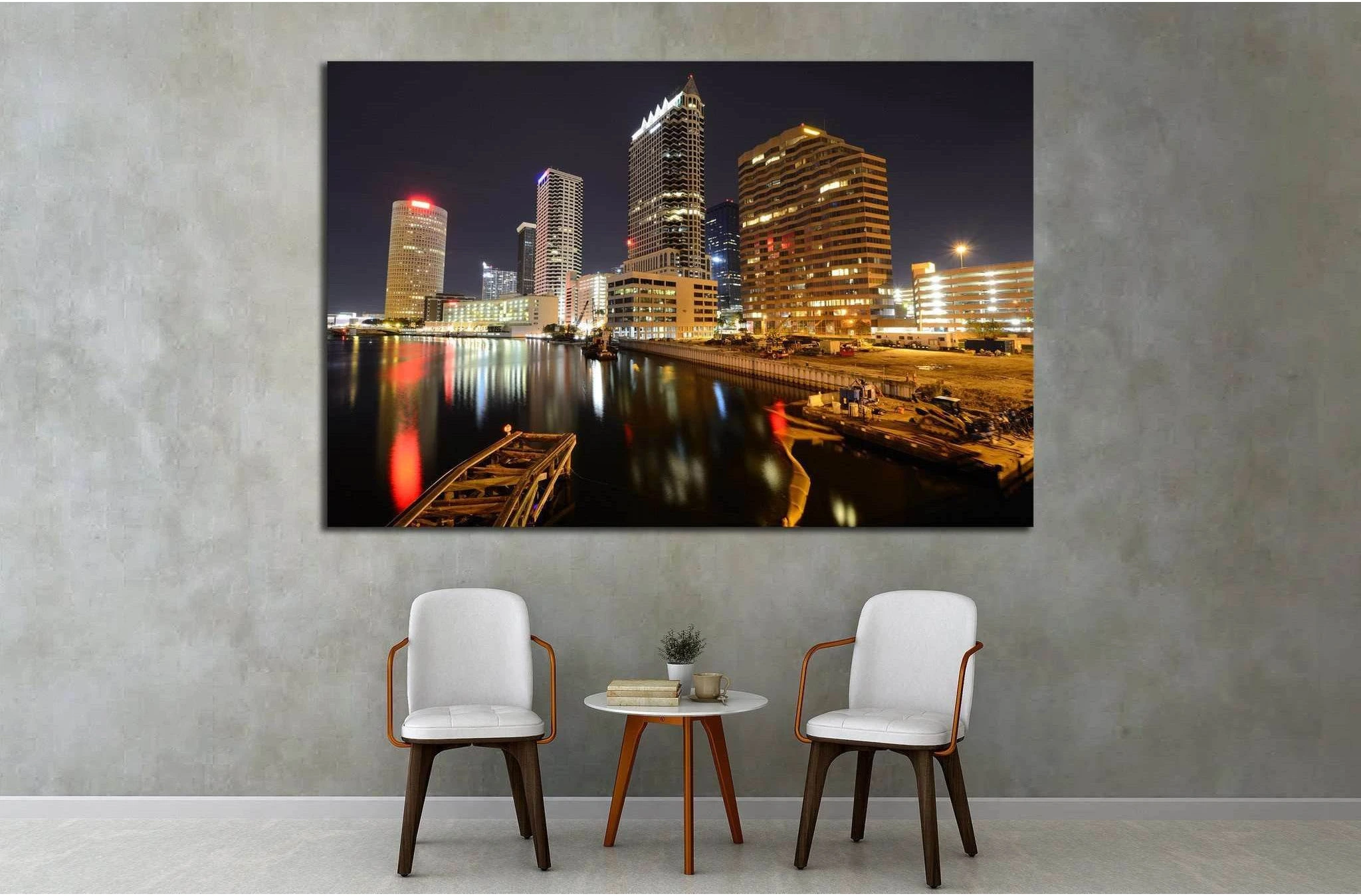 skyline of downtown Tampa, Florida №1667 Ready to Hang Canvas Print - Zellart Canvas Prints ALL_Products, s-1667
