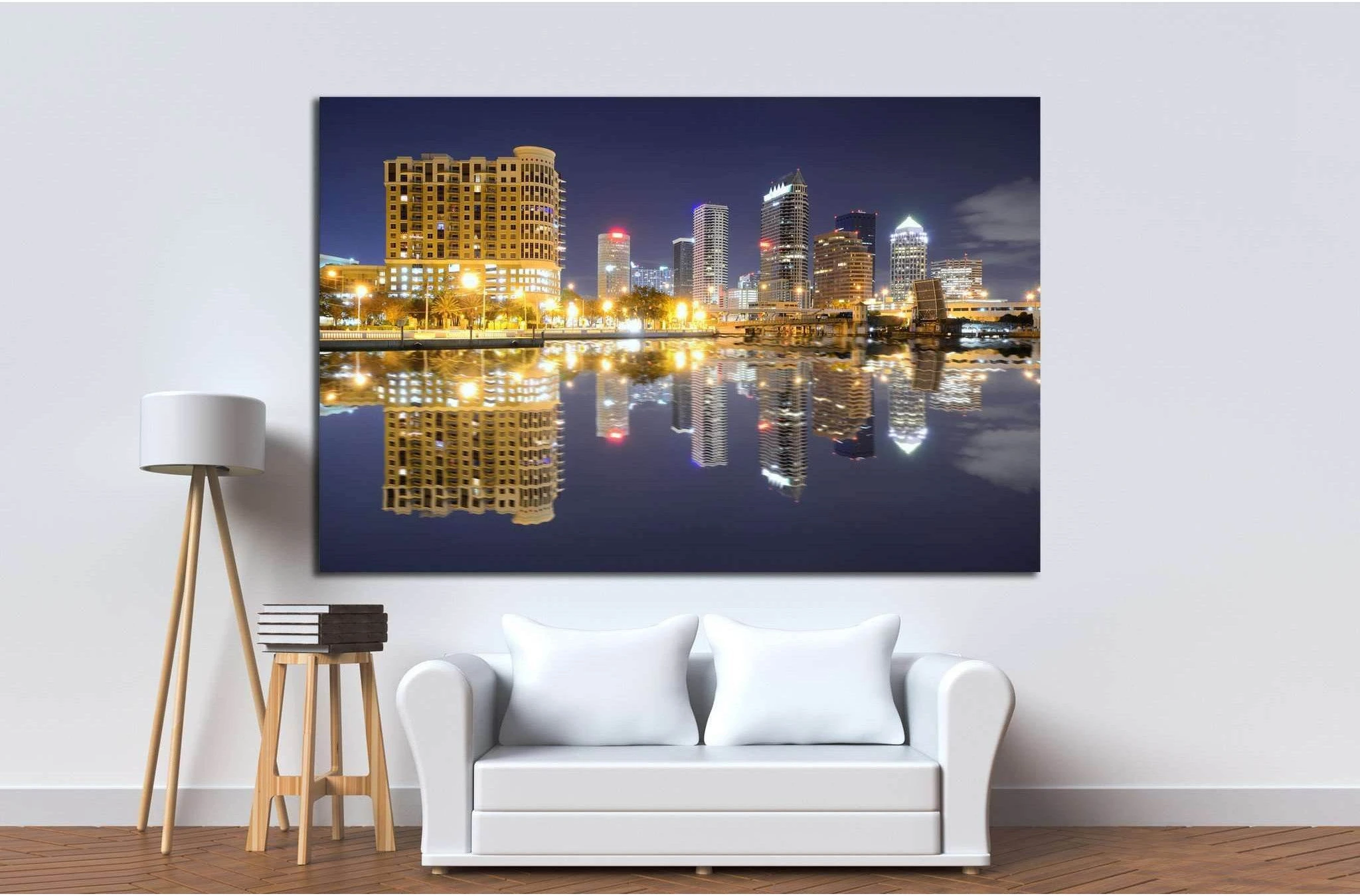 Skyline of downtown Tampa, Florida №1670 Ready to Hang Canvas Print - Zellart Canvas Prints ALL_Products, s-1670