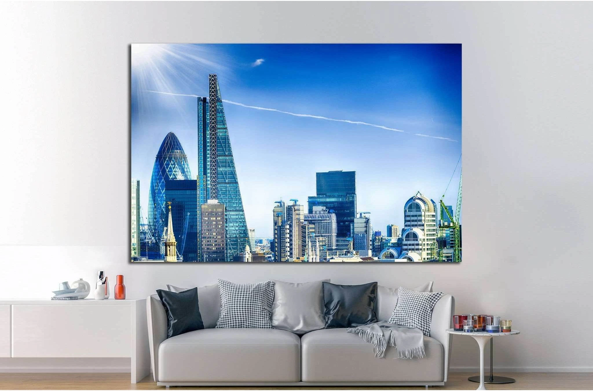 skyline of London №869 Ready to Hang Canvas Print - Zellart Canvas Prints ALL_Products, s-869