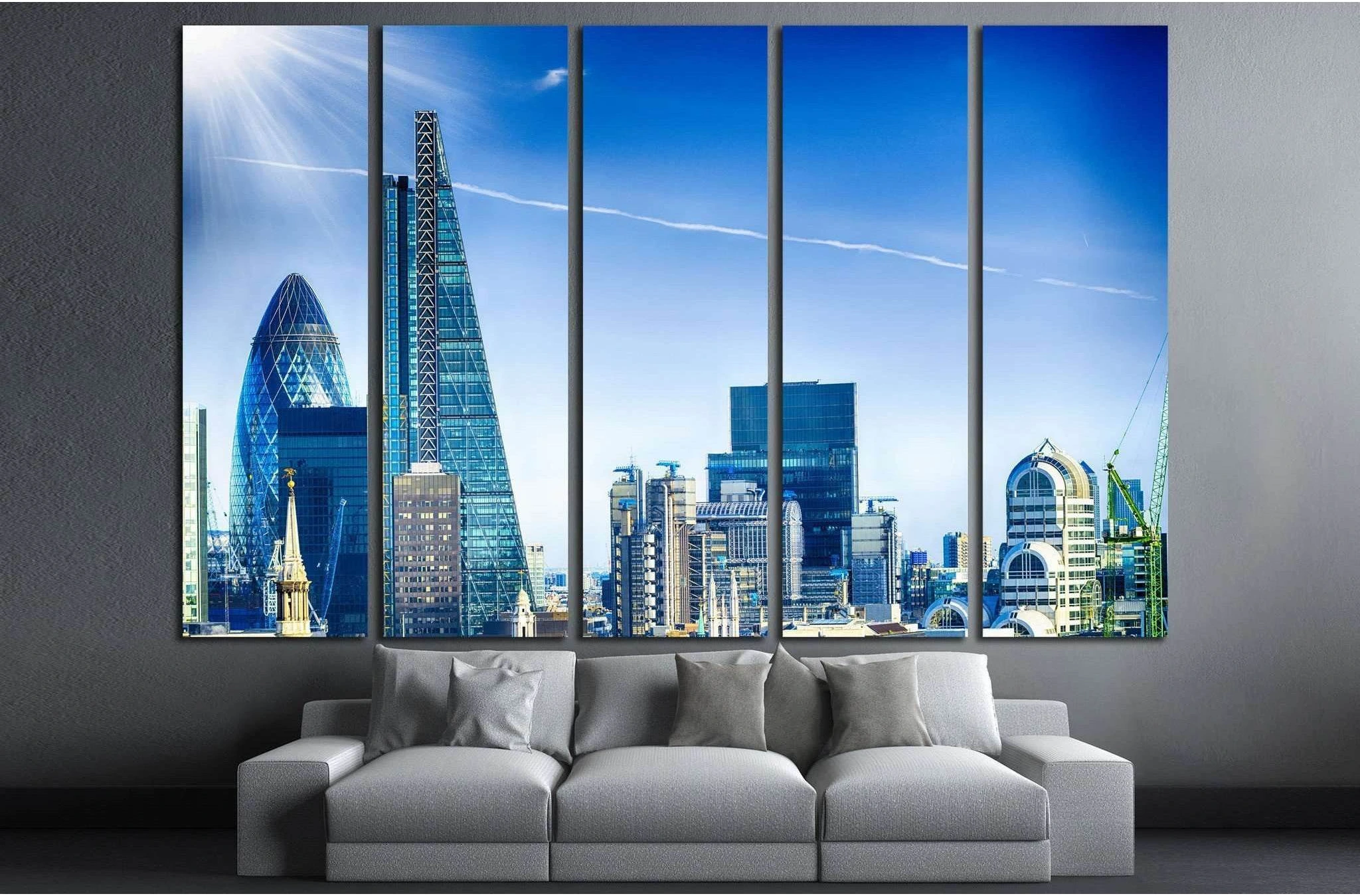 skyline of London №869 Ready to Hang Canvas Print - Zellart Canvas Prints ALL_Products, s-869