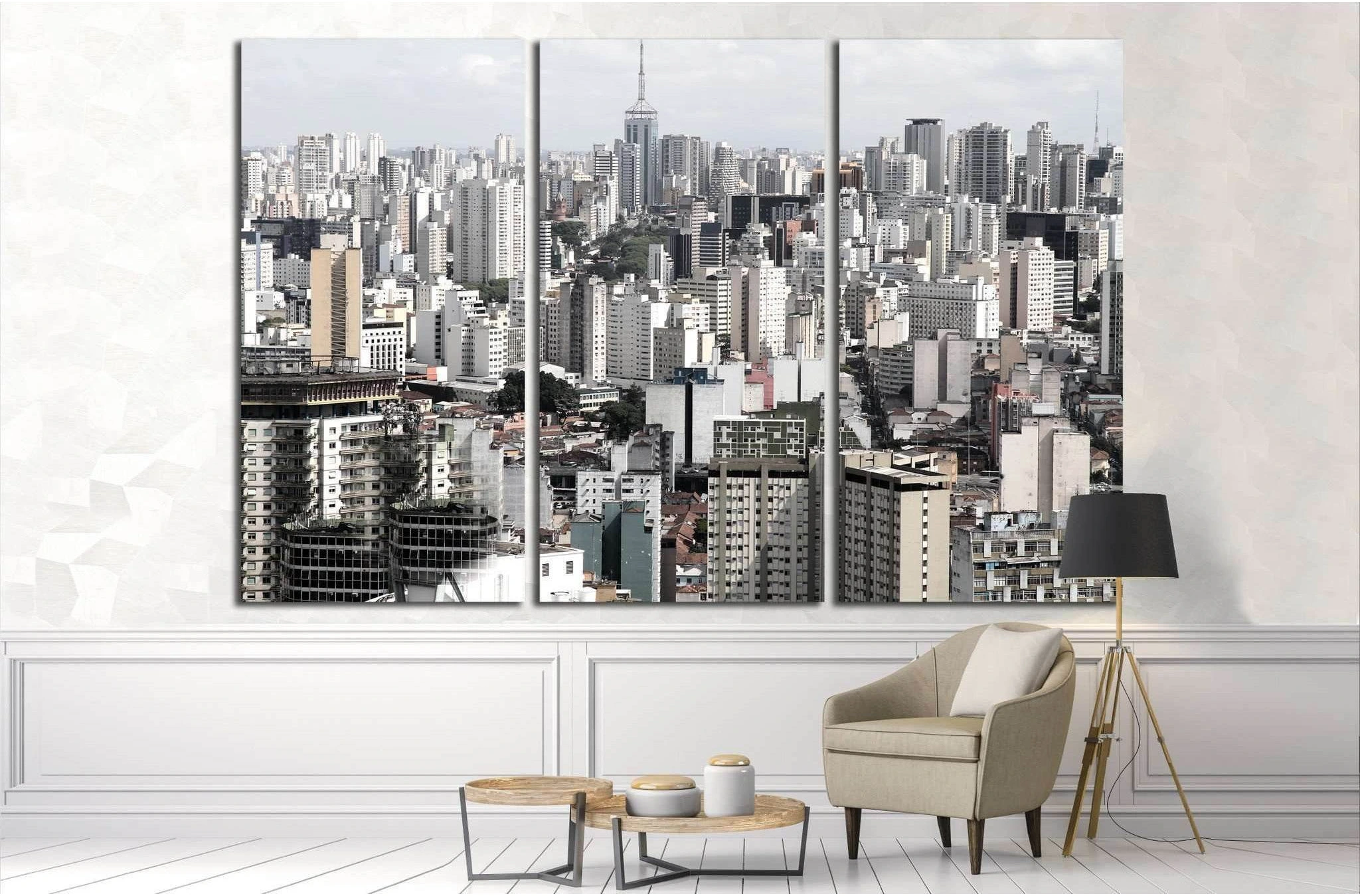 Skyline of Sao Paulo, Brazil №1511 Ready to Hang Canvas Print - Zellart Canvas Prints ALL_Products, s-1511