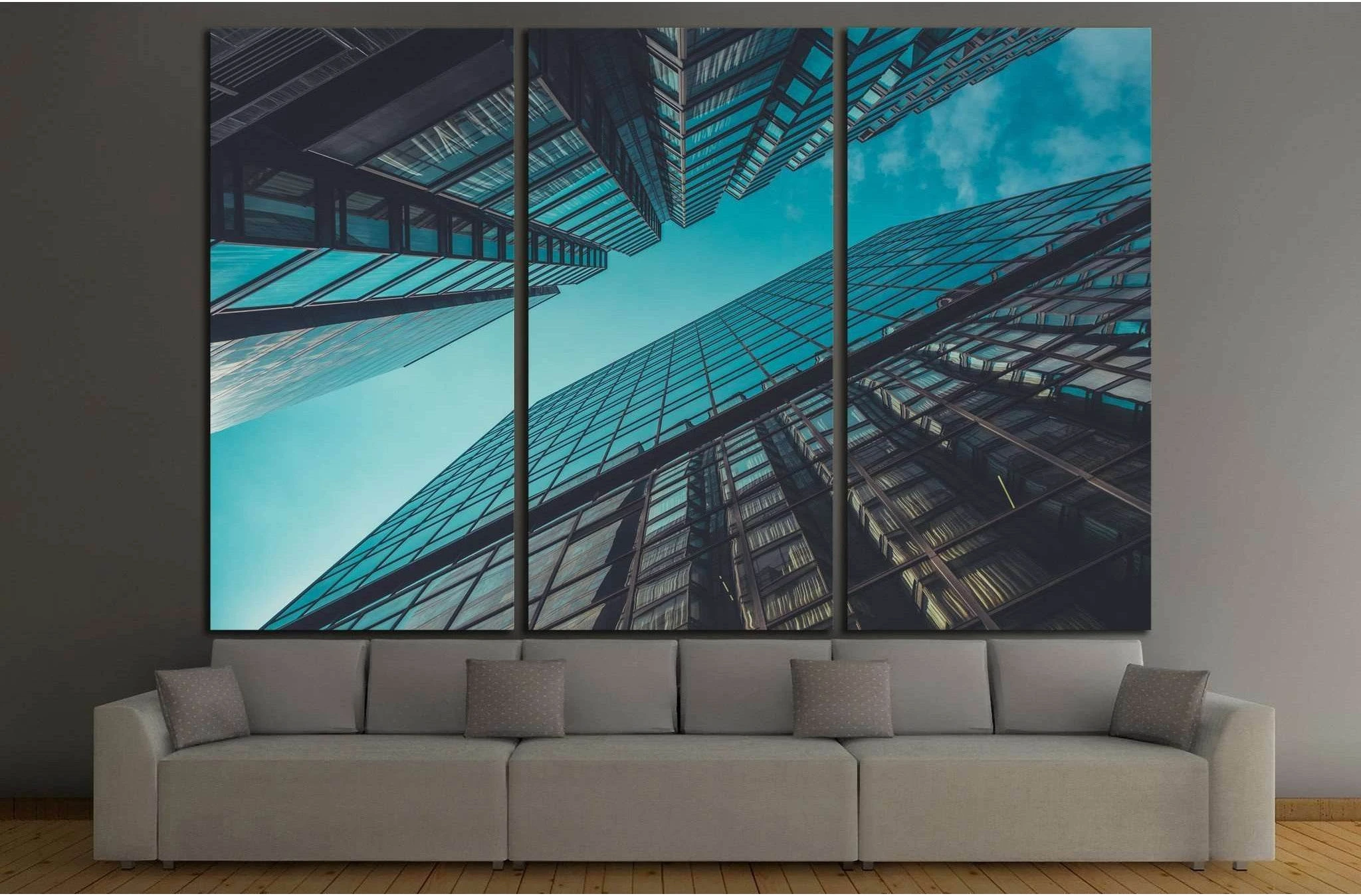 Skyscraper Buildings and Sky View №1440 Ready to Hang Canvas Print - Zellart Canvas Prints ALL_Products, s-1440