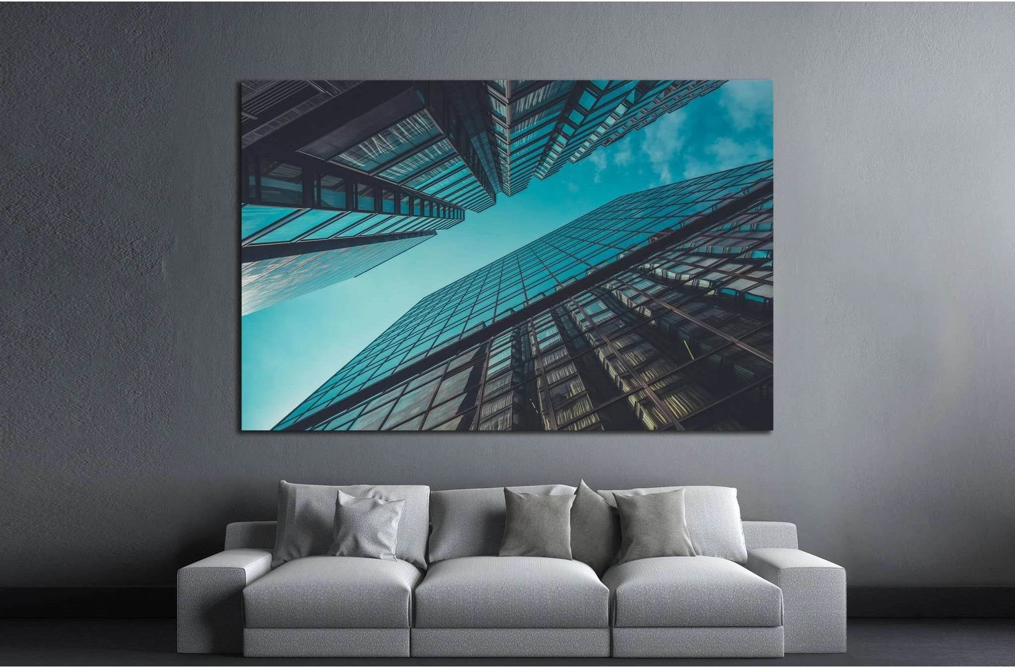 Skyscraper Buildings and Sky View №1440 Ready to Hang Canvas Print - Zellart Canvas Prints ALL_Products, s-1440