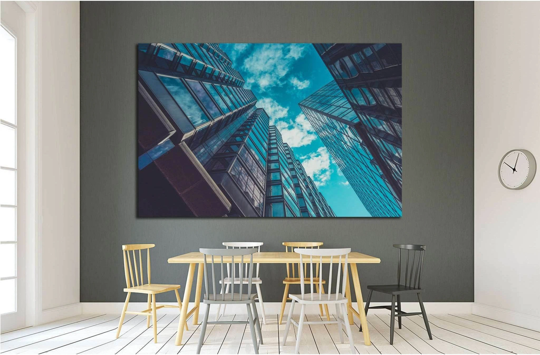 Skyscraper Buildings and Sky View №1578 Ready to Hang Canvas Print - Zellart Canvas Prints ALL_Products, s-1578