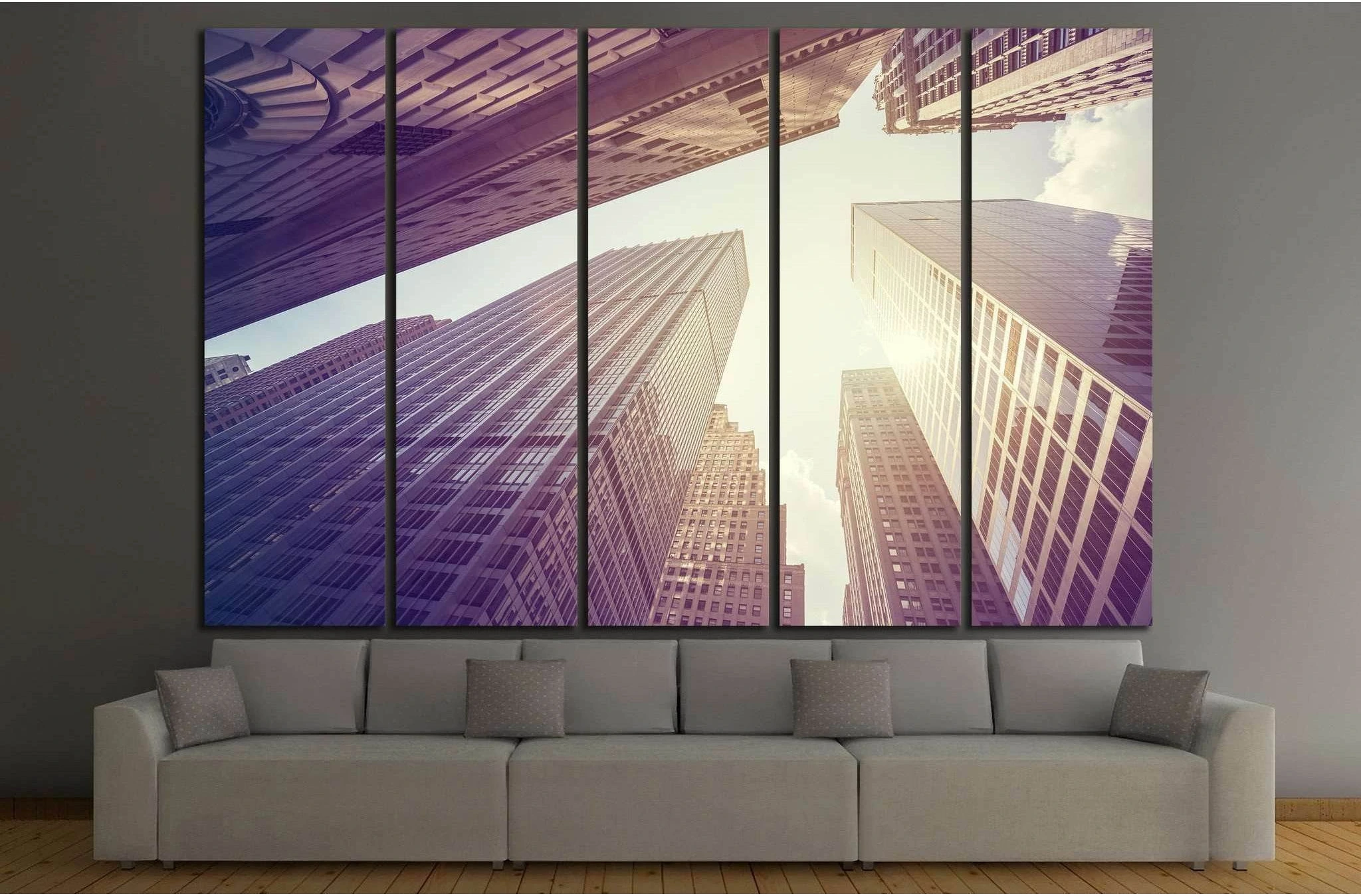 skyscrapers in Manhattan №867 Ready to Hang Canvas Print - Zellart Canvas Prints 0_NY_ART, ALL_Products, s-867