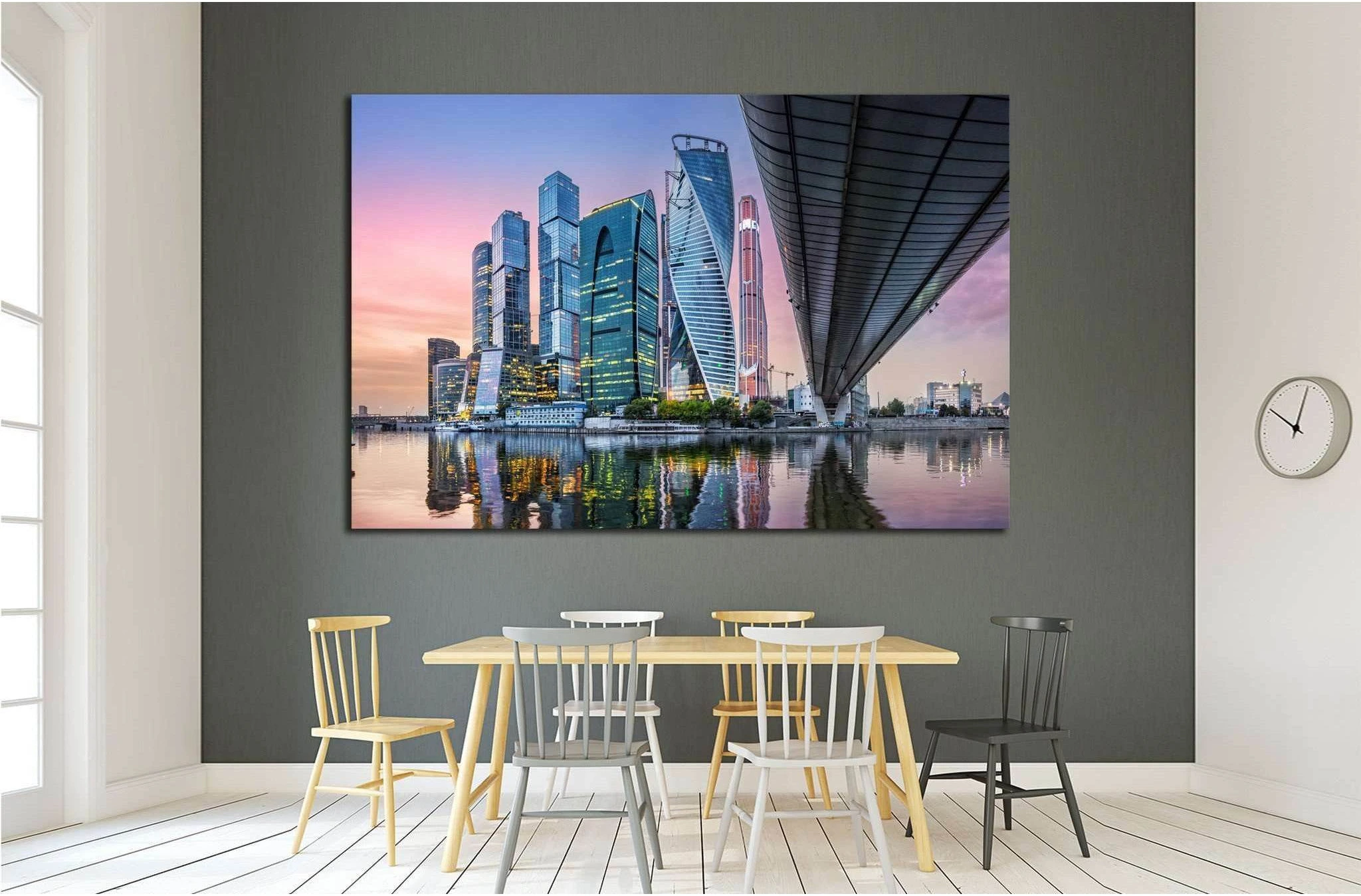 Skyscrapers in Moscow-City №1560 Ready to Hang Canvas Print - Zellart Canvas Prints ALL_Products, s-1560