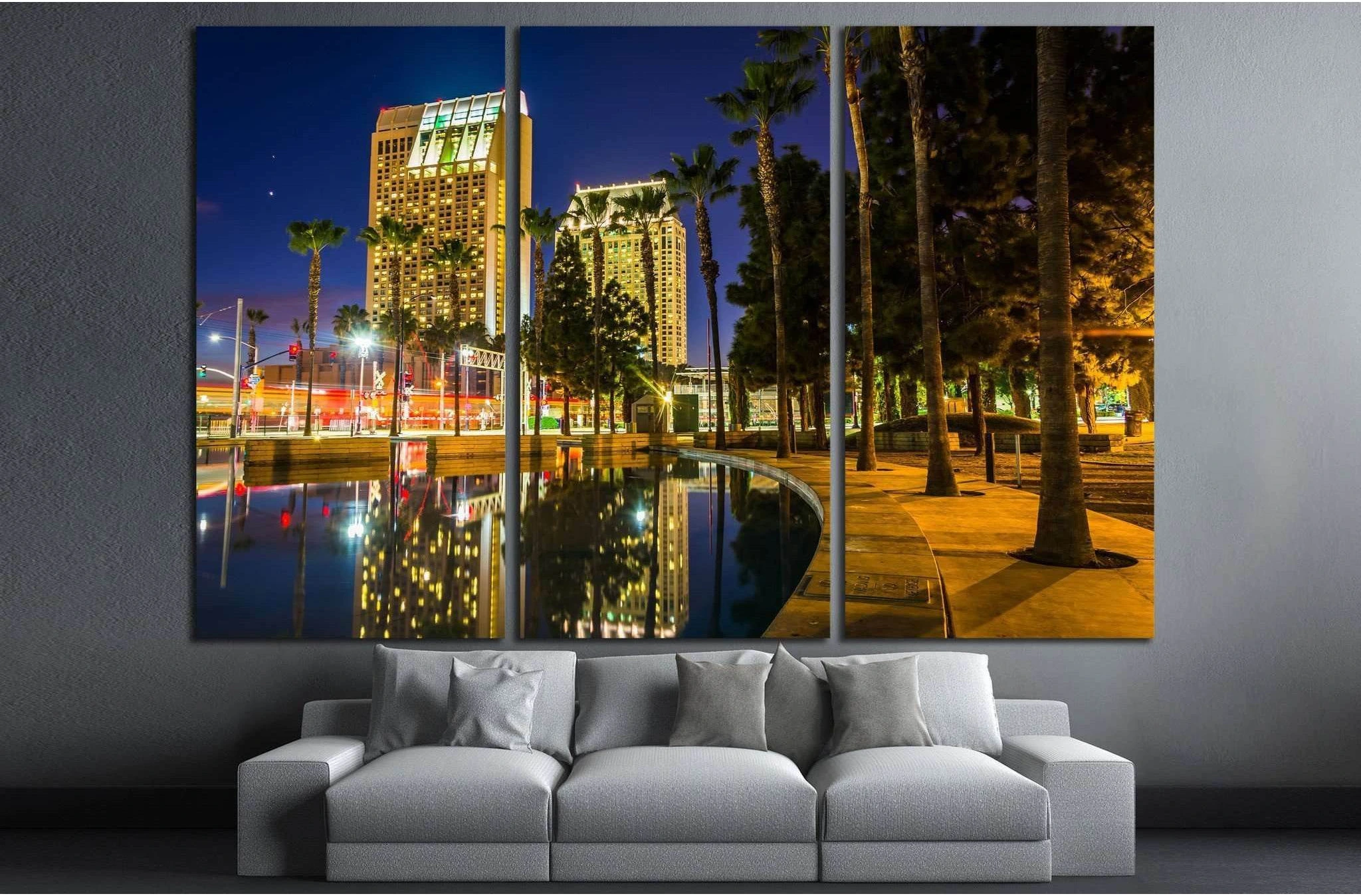 Skyscrapers San Diego, California №1019 Ready to Hang Canvas Print - Zellart Canvas Prints ALL_Products, s-1019