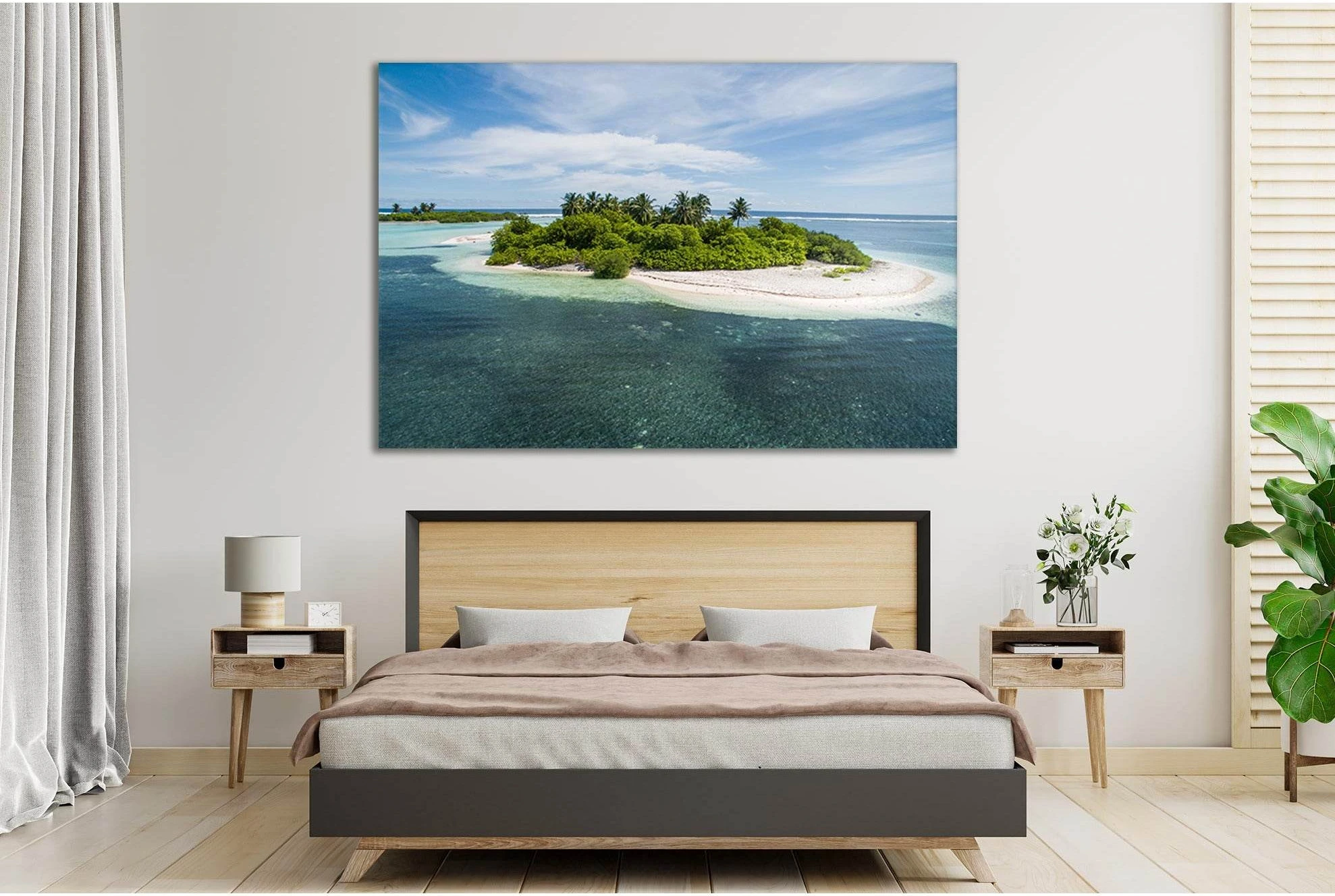 Small Tropical Island №SL93 Ready to Hang Canvas Print - Zellart Canvas Prints 0new, ALL_Products, Beach Ocean & Waves