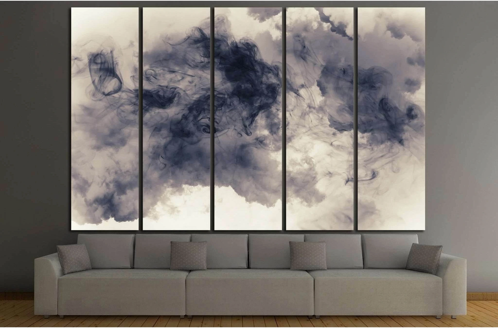 smoke and cloud №1049 Ready to Hang Canvas Print - Zellart Canvas Prints ALL_Products, s-1049