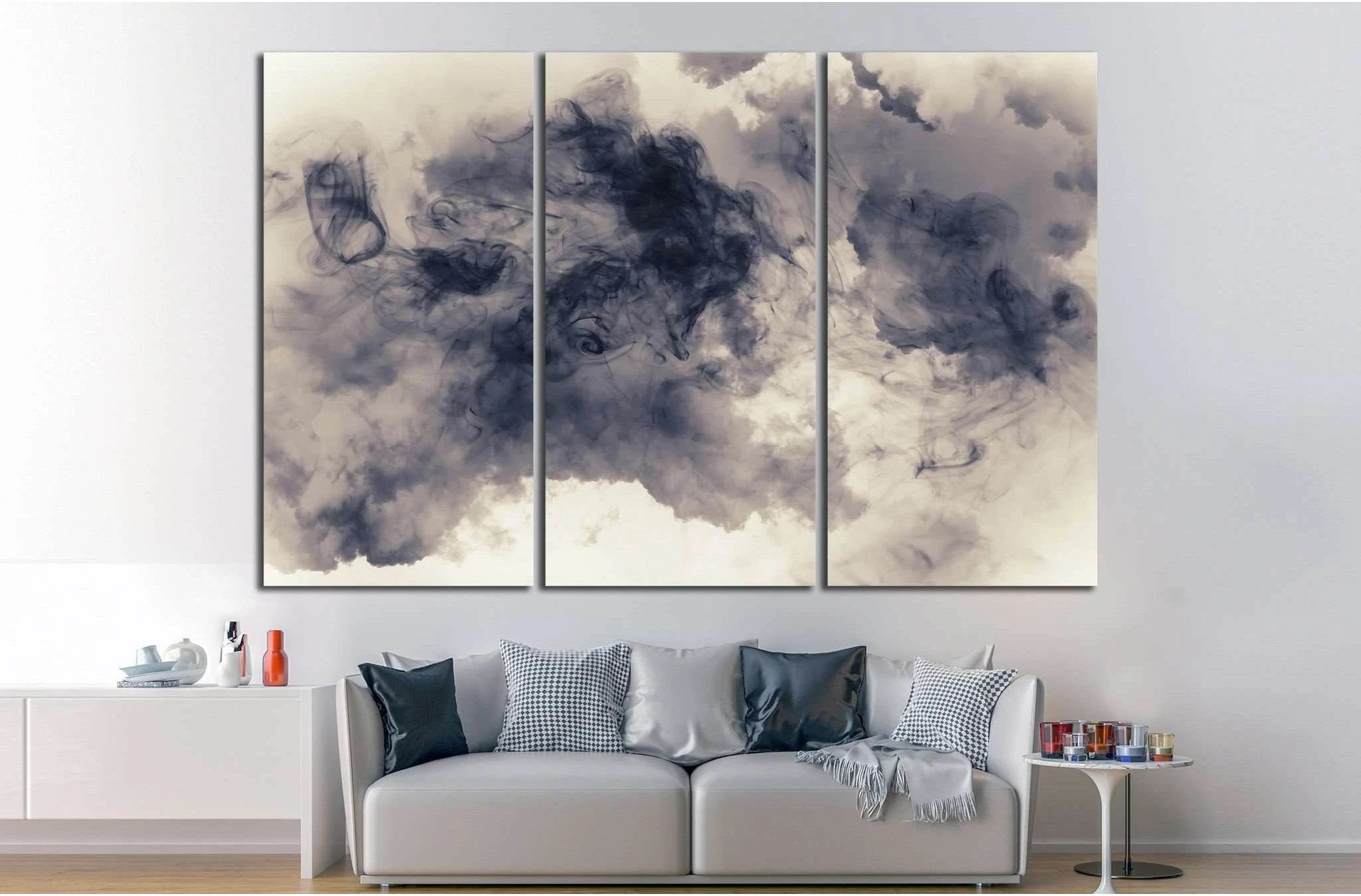smoke and cloud №1049 Ready to Hang Canvas Print - Zellart Canvas Prints ALL_Products, s-1049