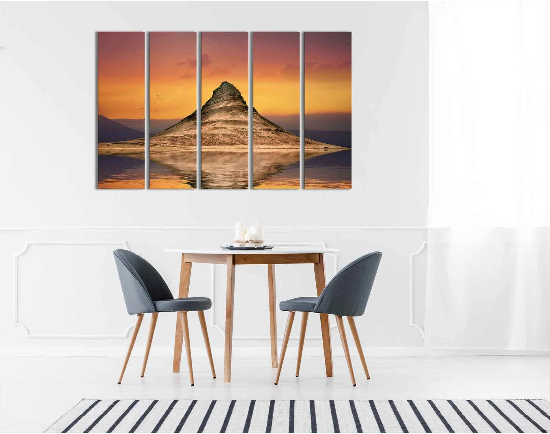 Snaefellsjokull national park №D1215 Ready to Hang Canvas Print - Zellart Canvas Prints 0new, ALL_Products, Sunrise & sunset wall art