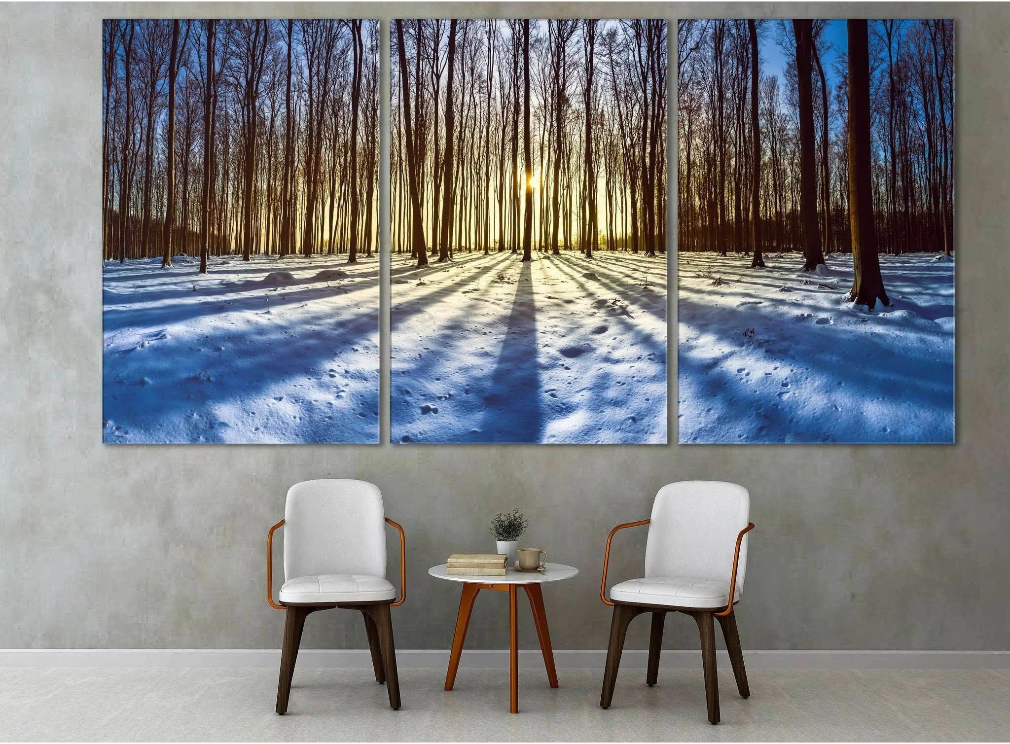 Snow and Trees №3011 Ready to Hang Canvas Print - Zellart Canvas Prints ALL_Products, z-3011