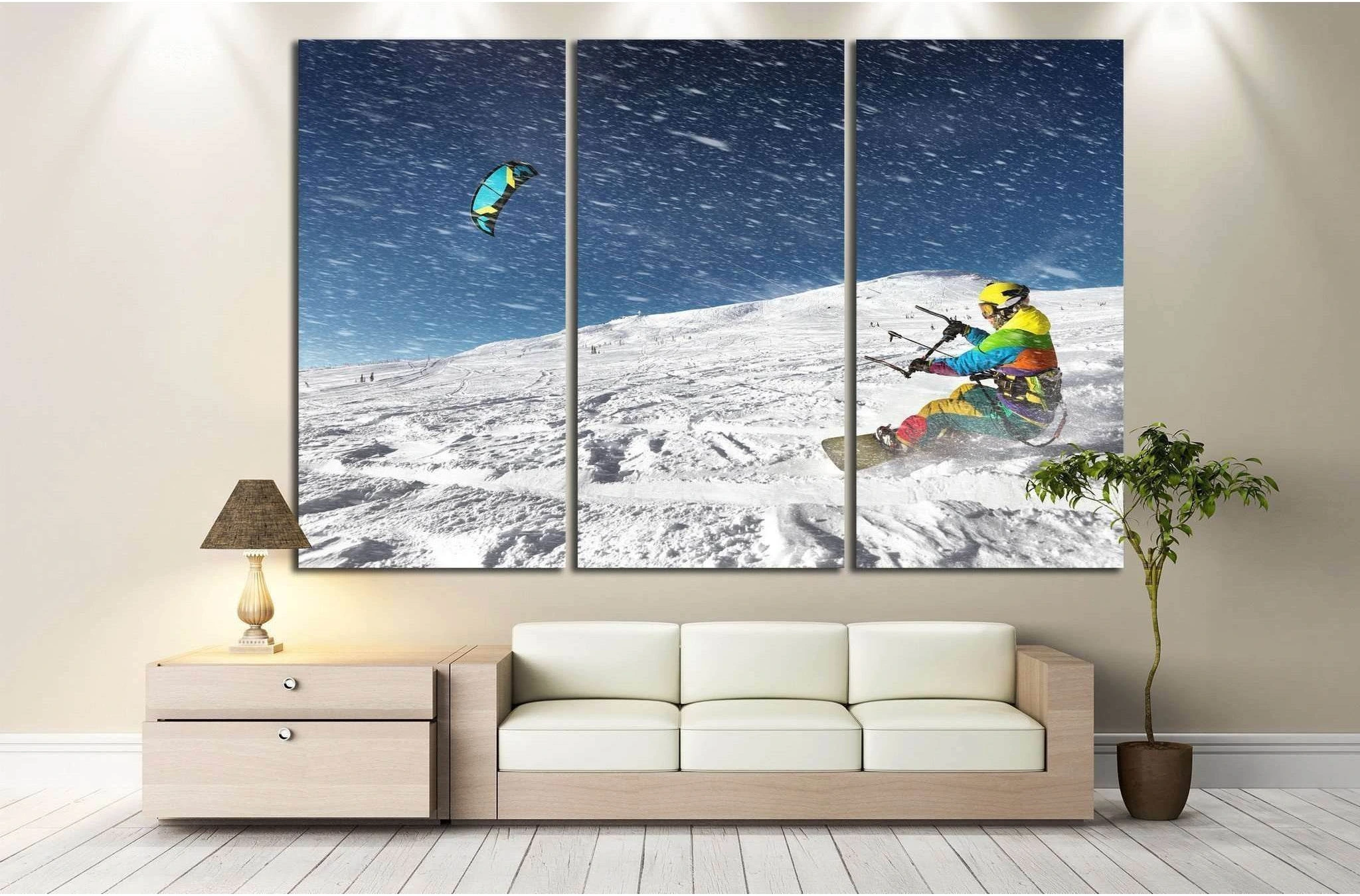 Snowboarder №178 Ready to Hang Canvas Print - Zellart Canvas Prints ALL_Products, wd-178
