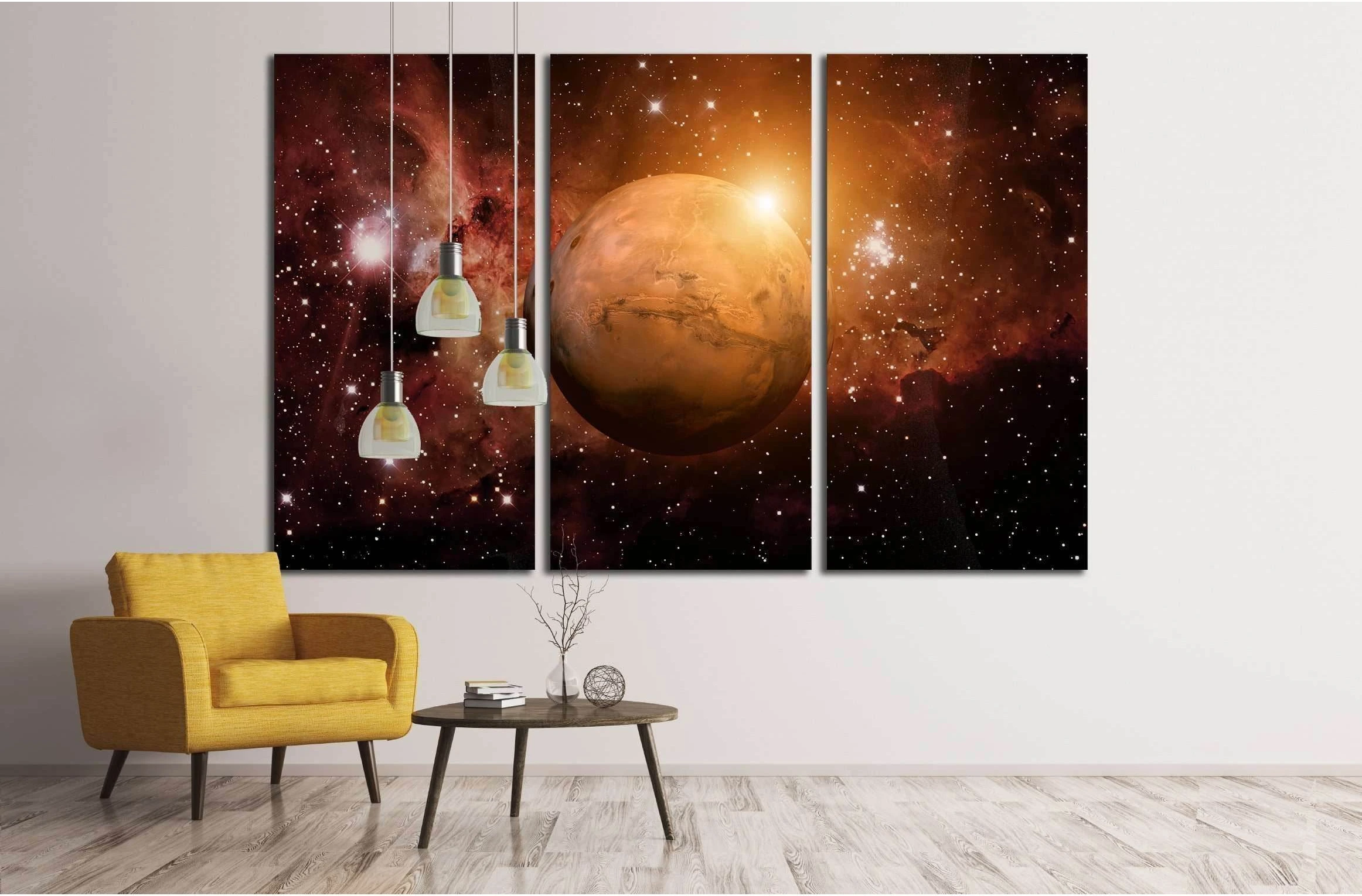 Solar System - Mars. It is the fourth planet from the Sun. №2429 Ready to Hang Canvas Print - Zellart Canvas Prints ALL_Products, s-2429