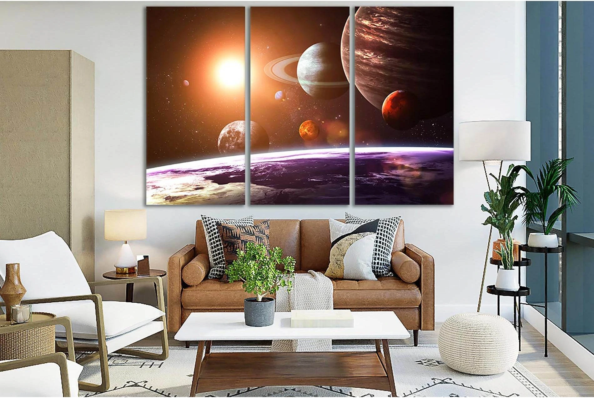 Solar System Planets №SL395 Ready to Hang Canvas Print - Zellart Canvas Prints 0new, ALL_Products, Astronomy & Space Canvas Wall Art