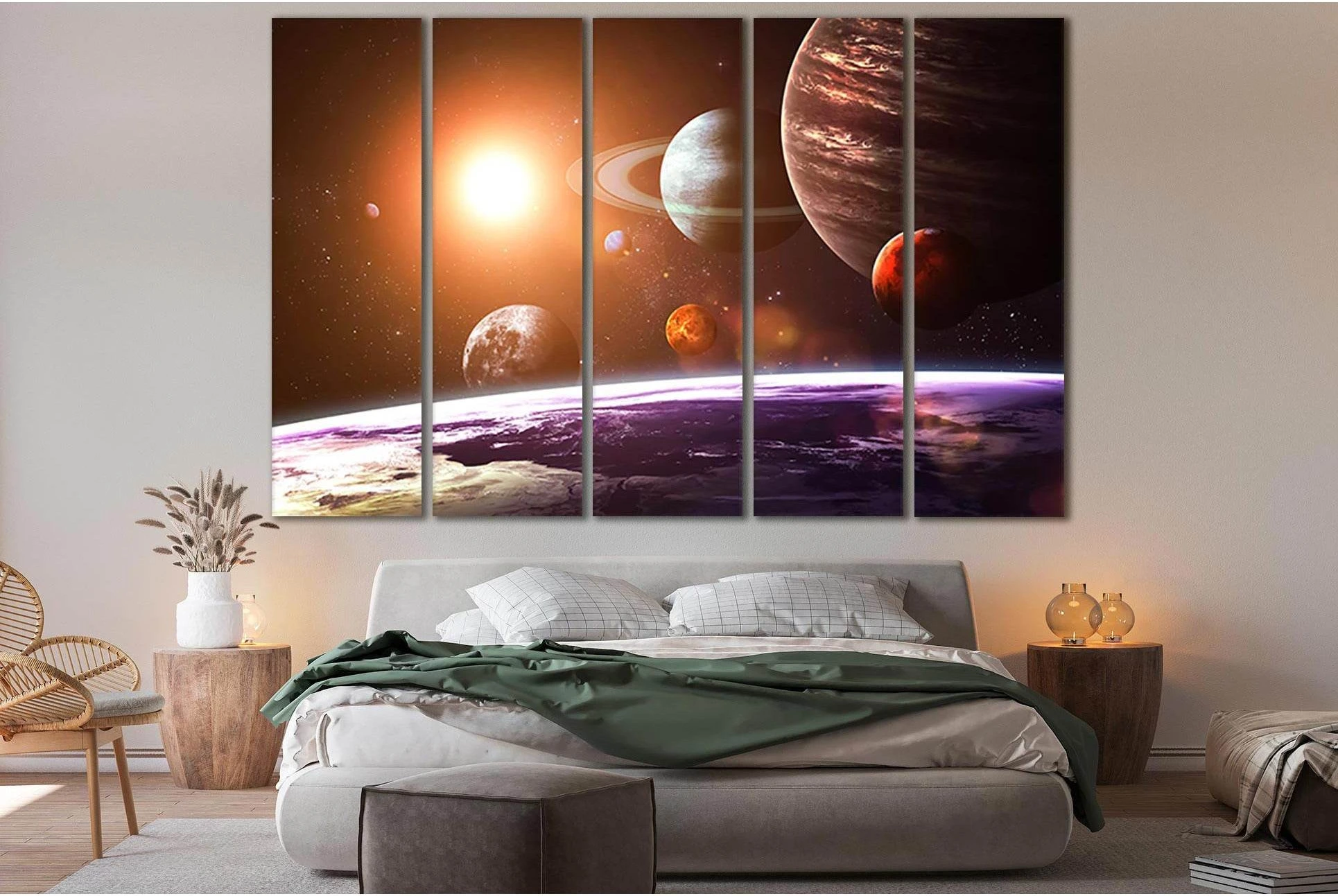 Solar System Planets №SL395 Ready to Hang Canvas Print - Zellart Canvas Prints 0new, ALL_Products, Astronomy & Space Canvas Wall Art