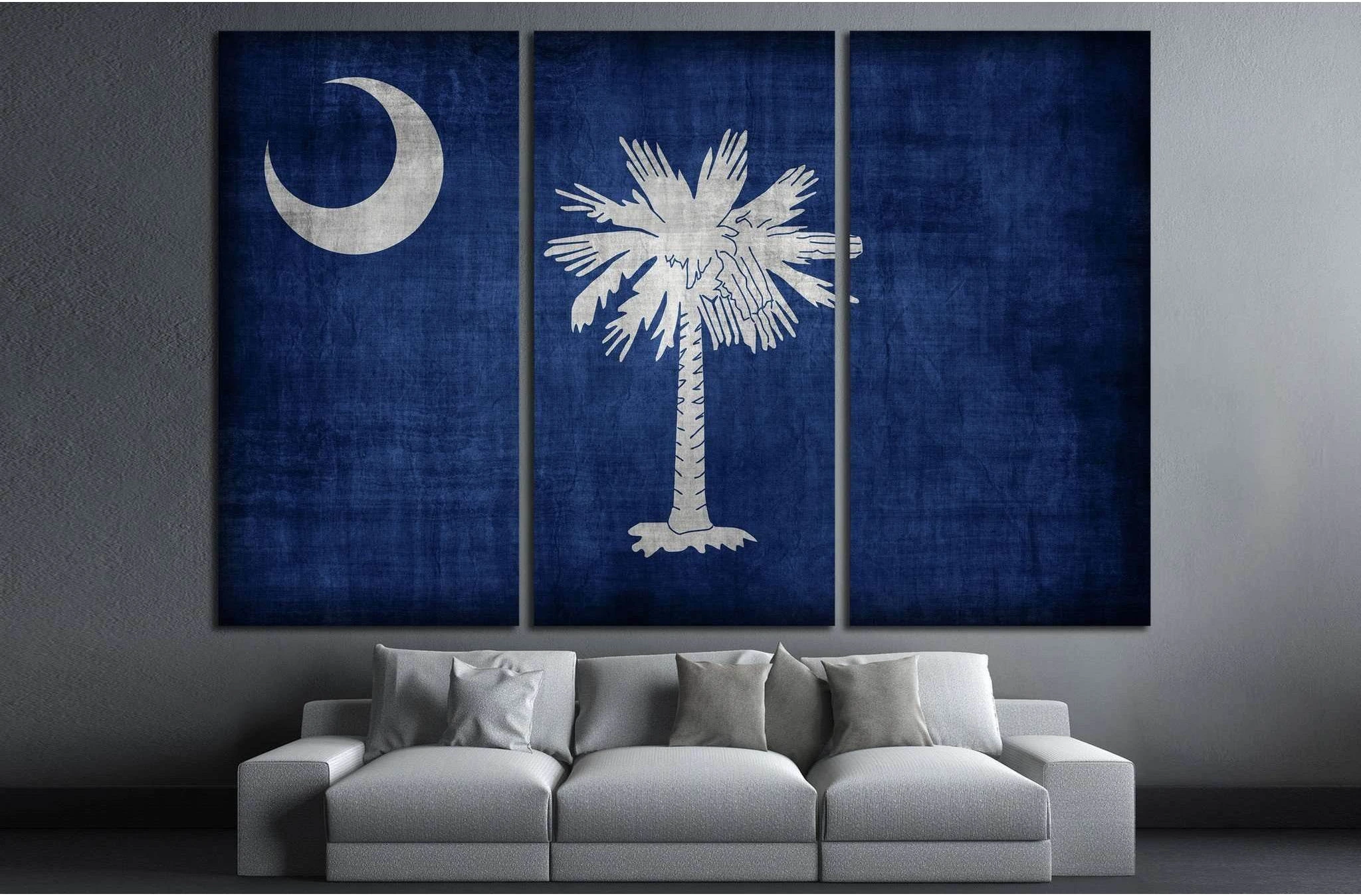 South Carolina flag №685 Ready to Hang Canvas Print - Zellart Canvas Prints ALL_Products, s-685