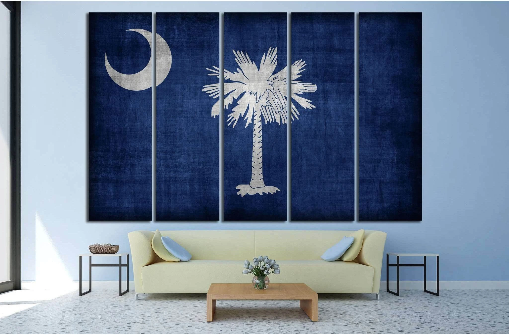 South Carolina flag №685 Ready to Hang Canvas Print - Zellart Canvas Prints ALL_Products, s-685