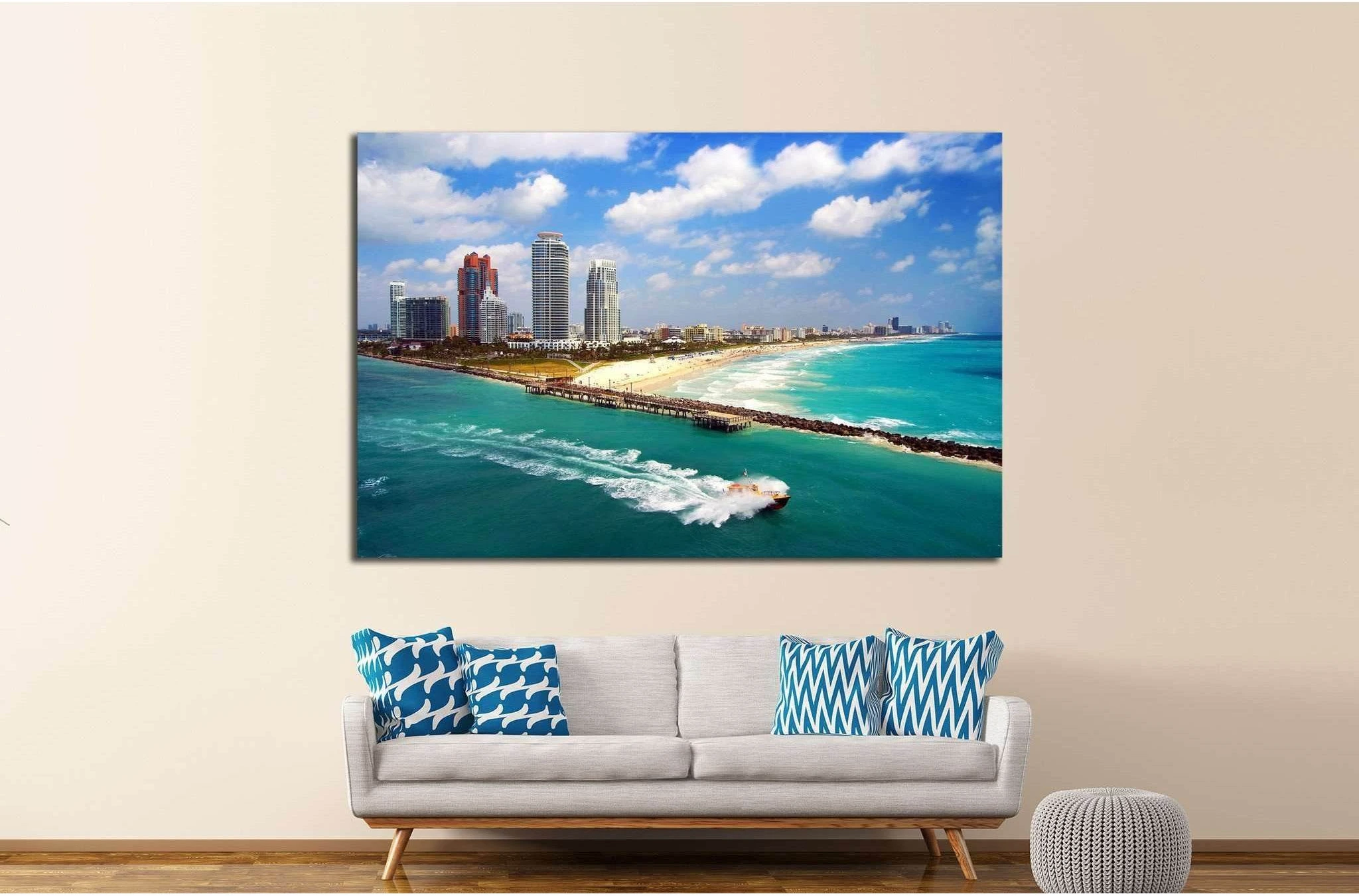 South Miami Beach №1094 Ready to Hang Canvas Print - Zellart Canvas Prints ALL_Products, s-1094
