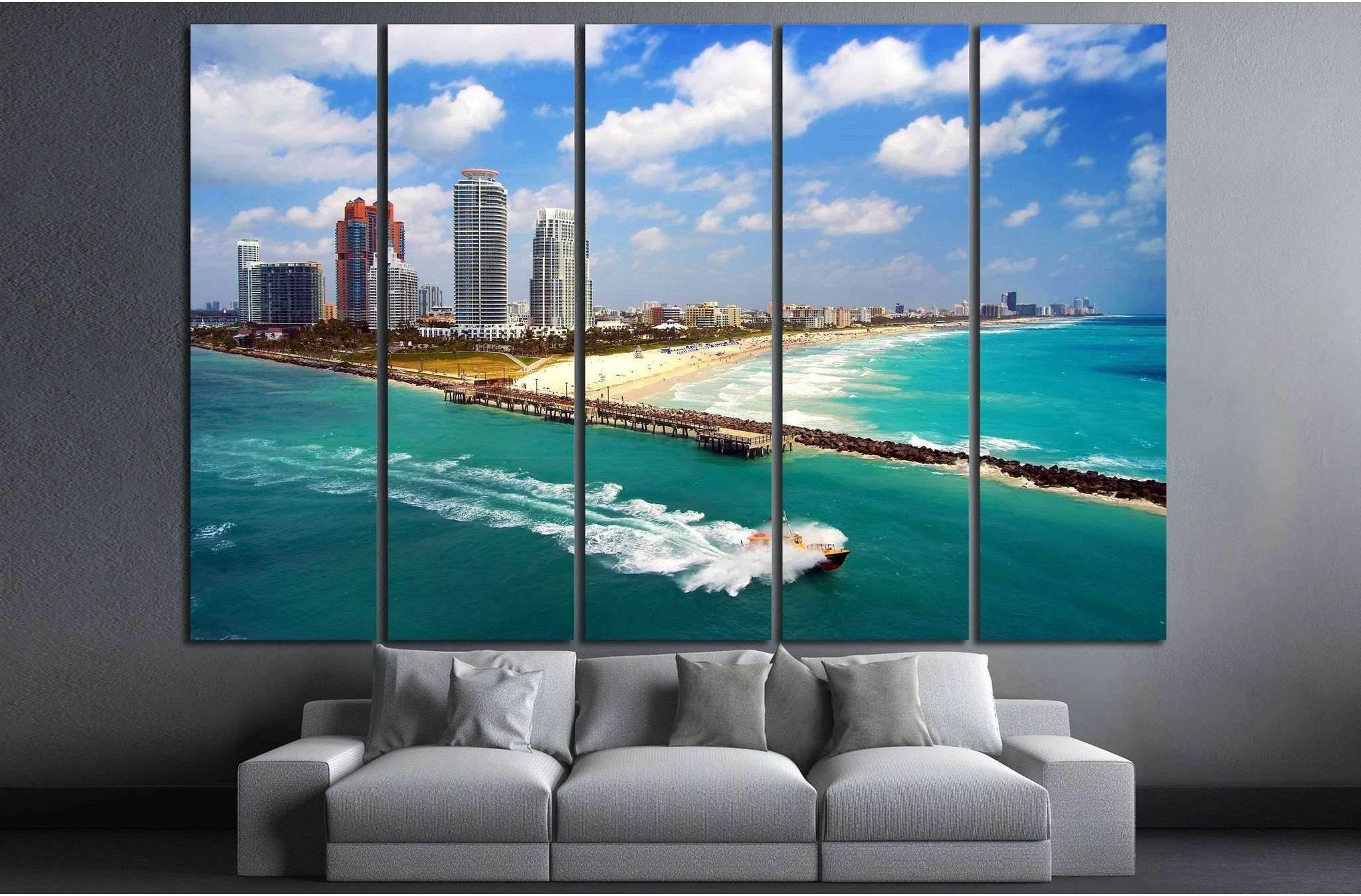 South Miami Beach №1094 Ready to Hang Canvas Print - Zellart Canvas Prints ALL_Products, s-1094