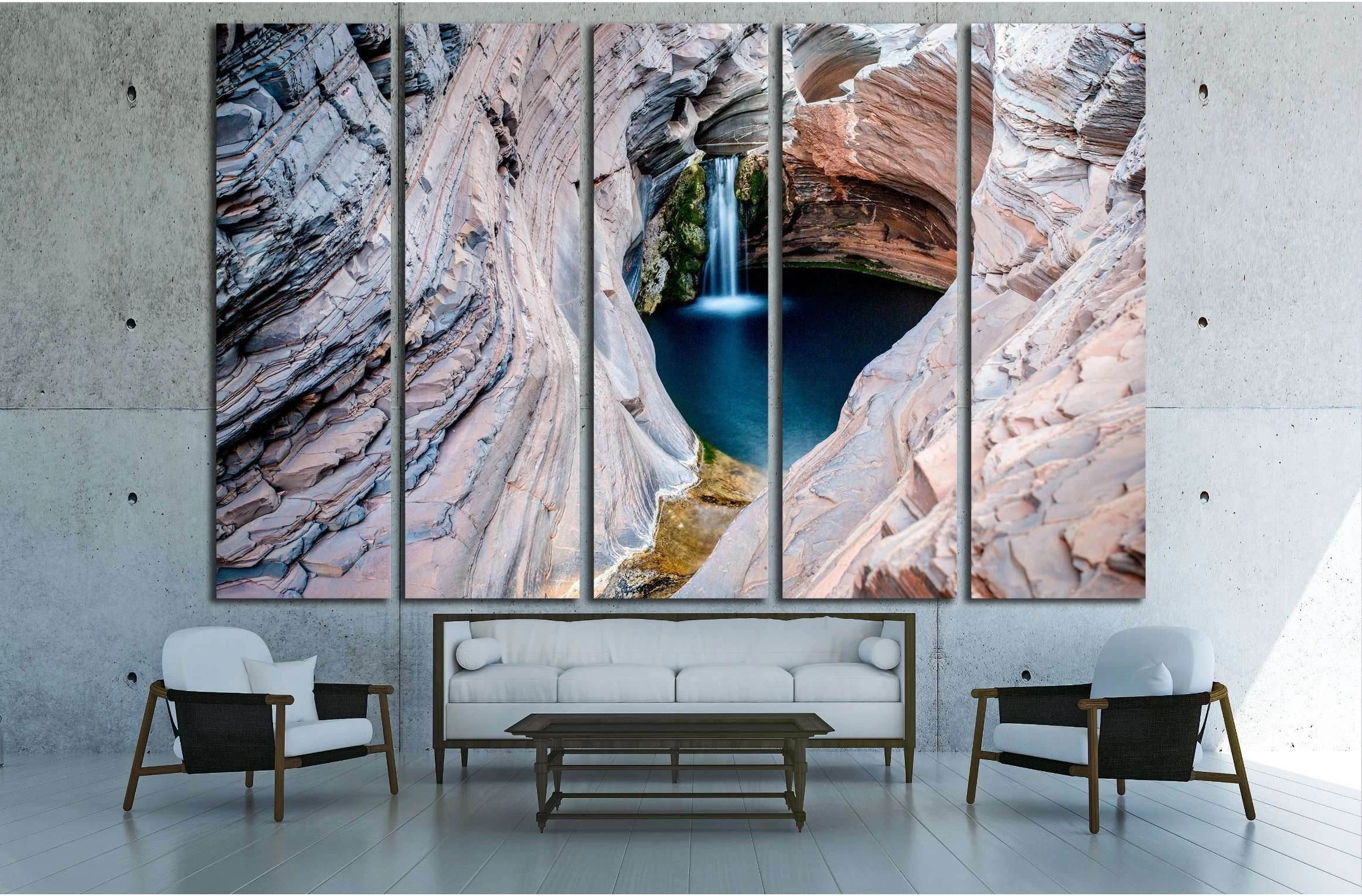 Spa Pool, Hamersley Gorge, Karijini National Park, Western Australia №3189 Ready to Hang Canvas Print - Zellart Canvas Prints ALL_Products, s-3189