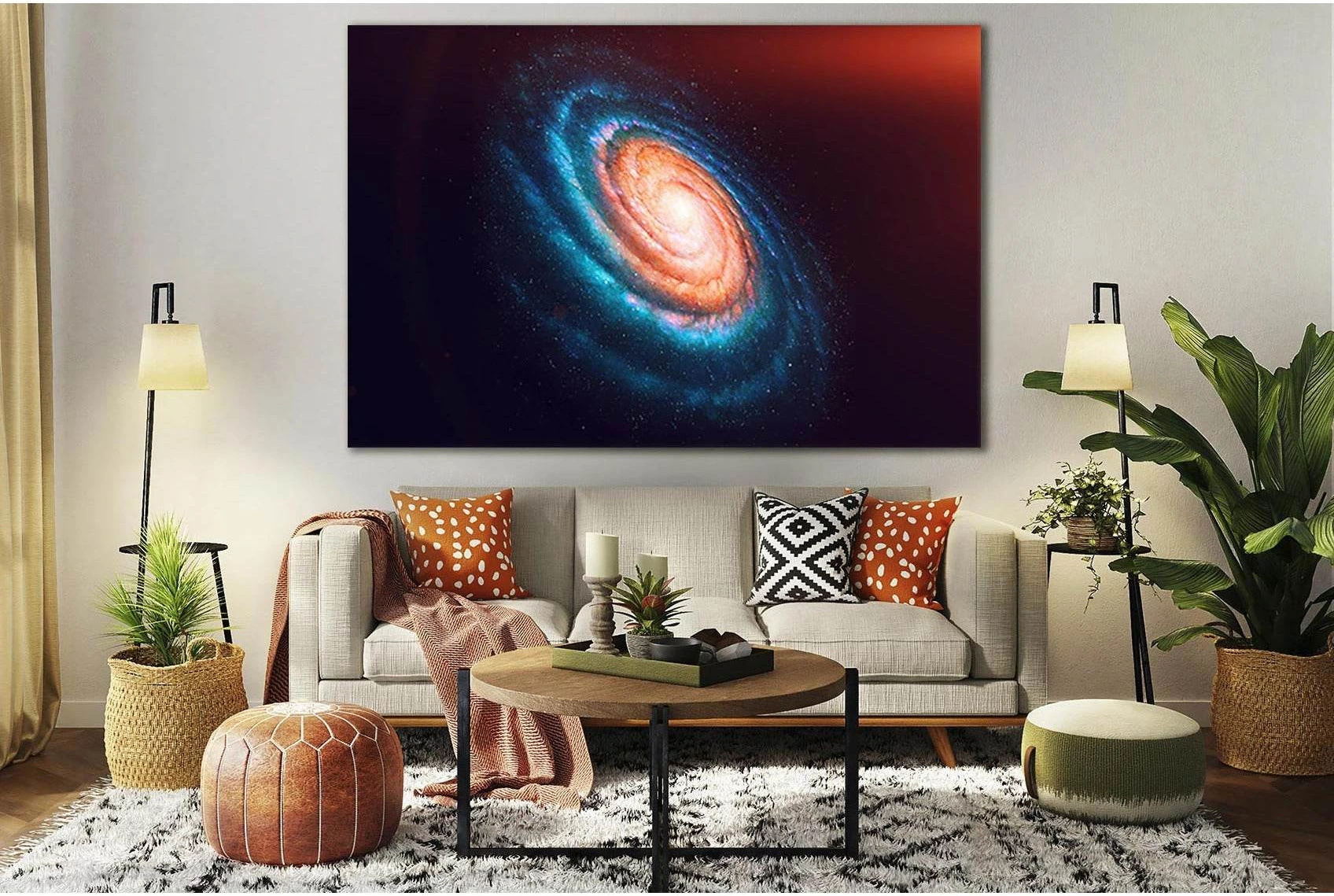 Space Galaxy №SL439 Ready to Hang Canvas Print - Zellart Canvas Prints 0new, ALL_Products, Astronomy & Space Canvas Wall Art