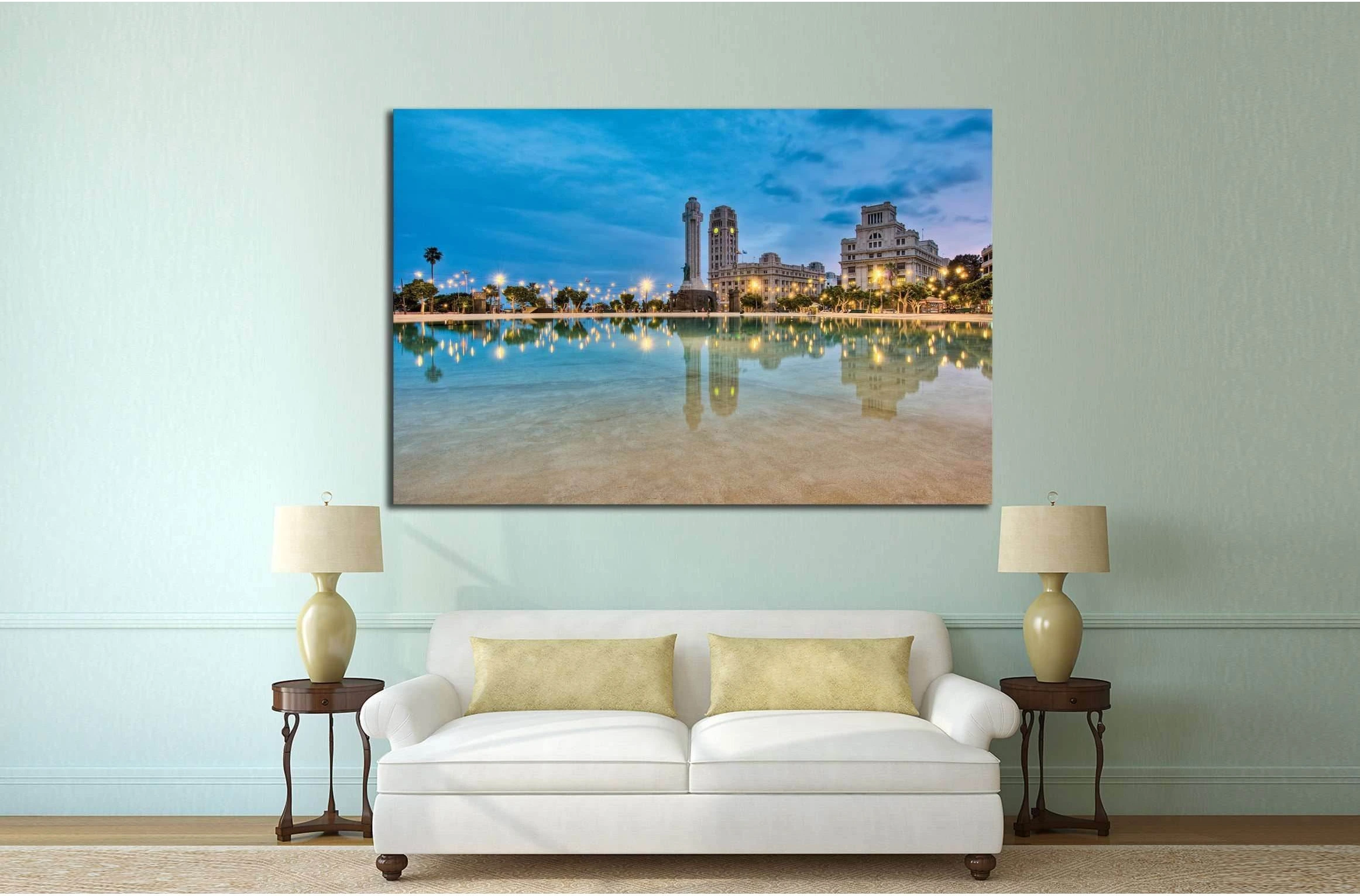 Spain Square located at Santa Cruz de Tenerife, Tenerife Island №2233 Ready to Hang Canvas Print - Zellart Canvas Prints ALL_Products, s-2233