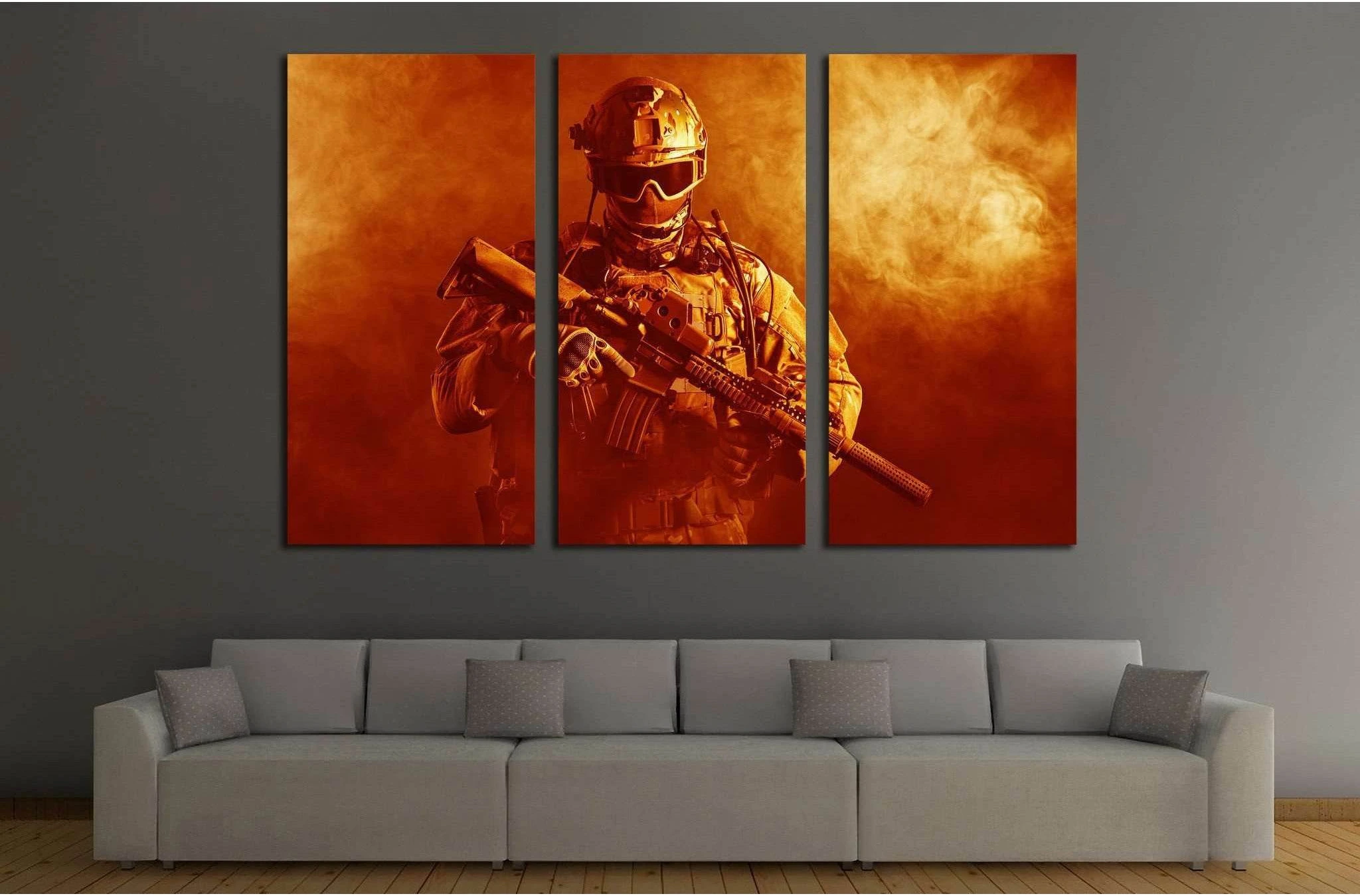 Special forces soldier №550 Ready to Hang Canvas Print - Zellart Canvas Prints ALL_Products, s-550