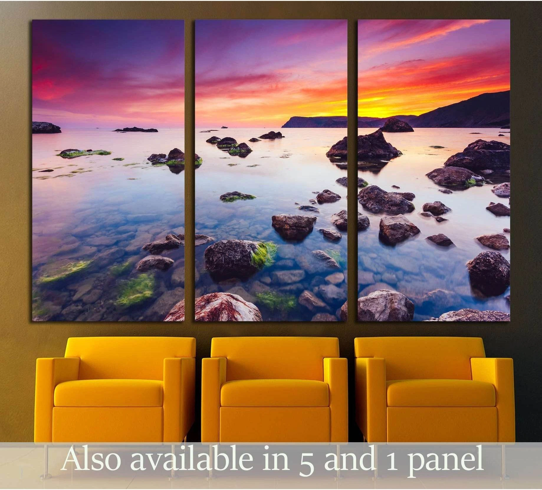 Spectacular Black Sea in the evening light. Picturesque and gorgeous scene showing sea water, shoreline and horizon depth.