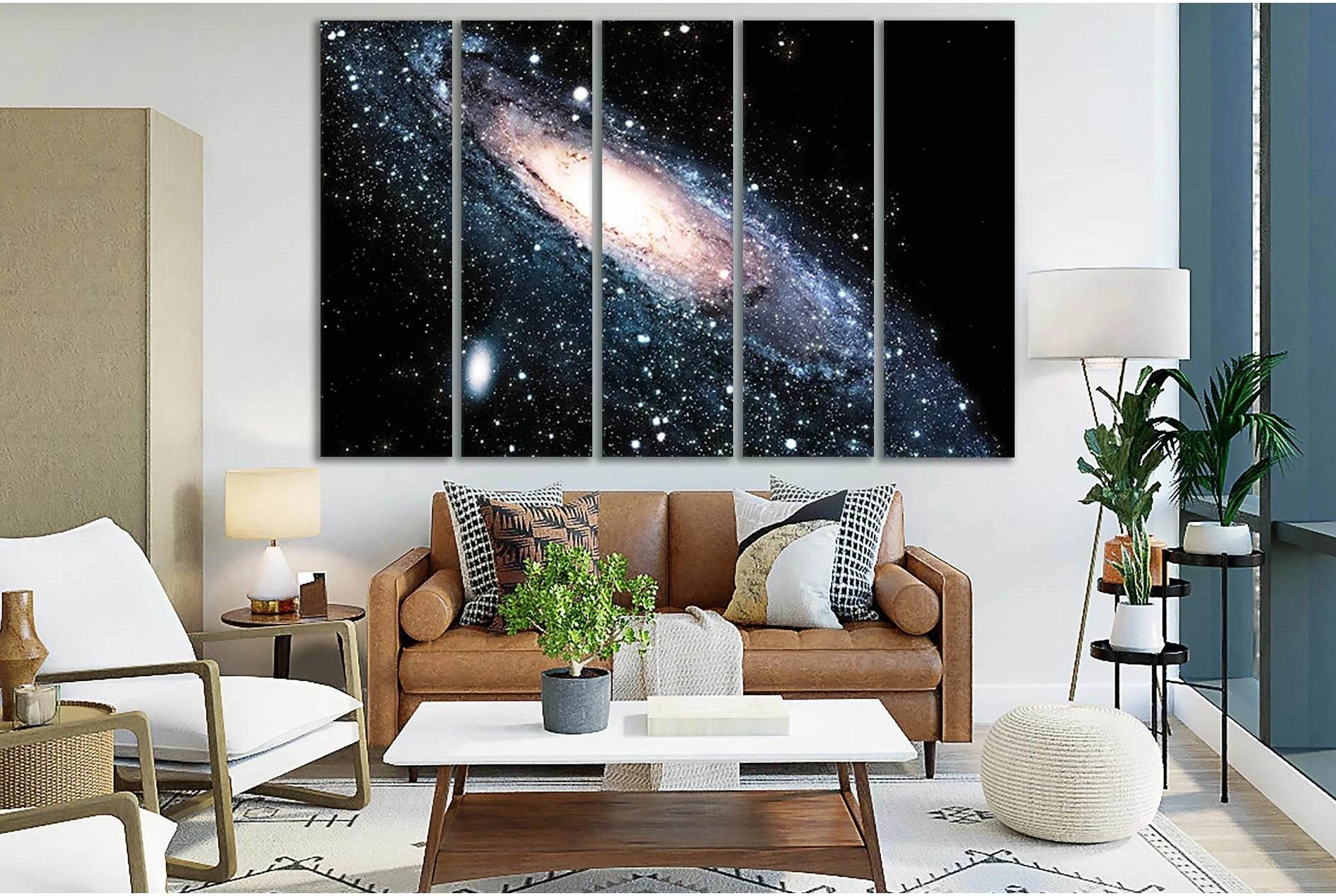 Spiral Galaxy In The Universe №SL403 Ready to Hang Canvas Print - Zellart Canvas Prints 0new, ALL_Products, Astronomy & Space Canvas Wall Art