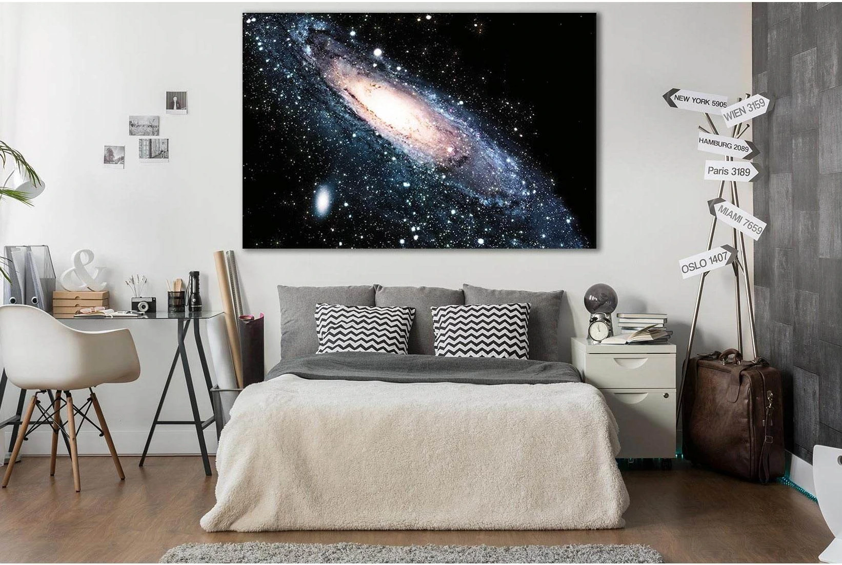 Spiral Galaxy In The Universe №SL403 Ready to Hang Canvas Print - Zellart Canvas Prints 0new, ALL_Products, Astronomy & Space Canvas Wall Art