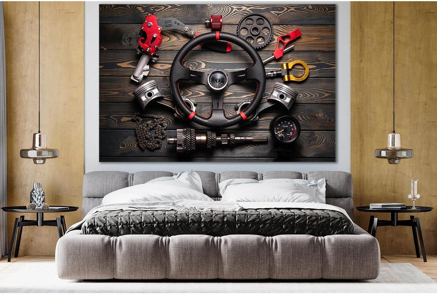 Sport Car Accessory №SL754 Ready to Hang Canvas Print - Zellart Canvas Prints 0new, ALL_Products, Engine, Engines Wall Art