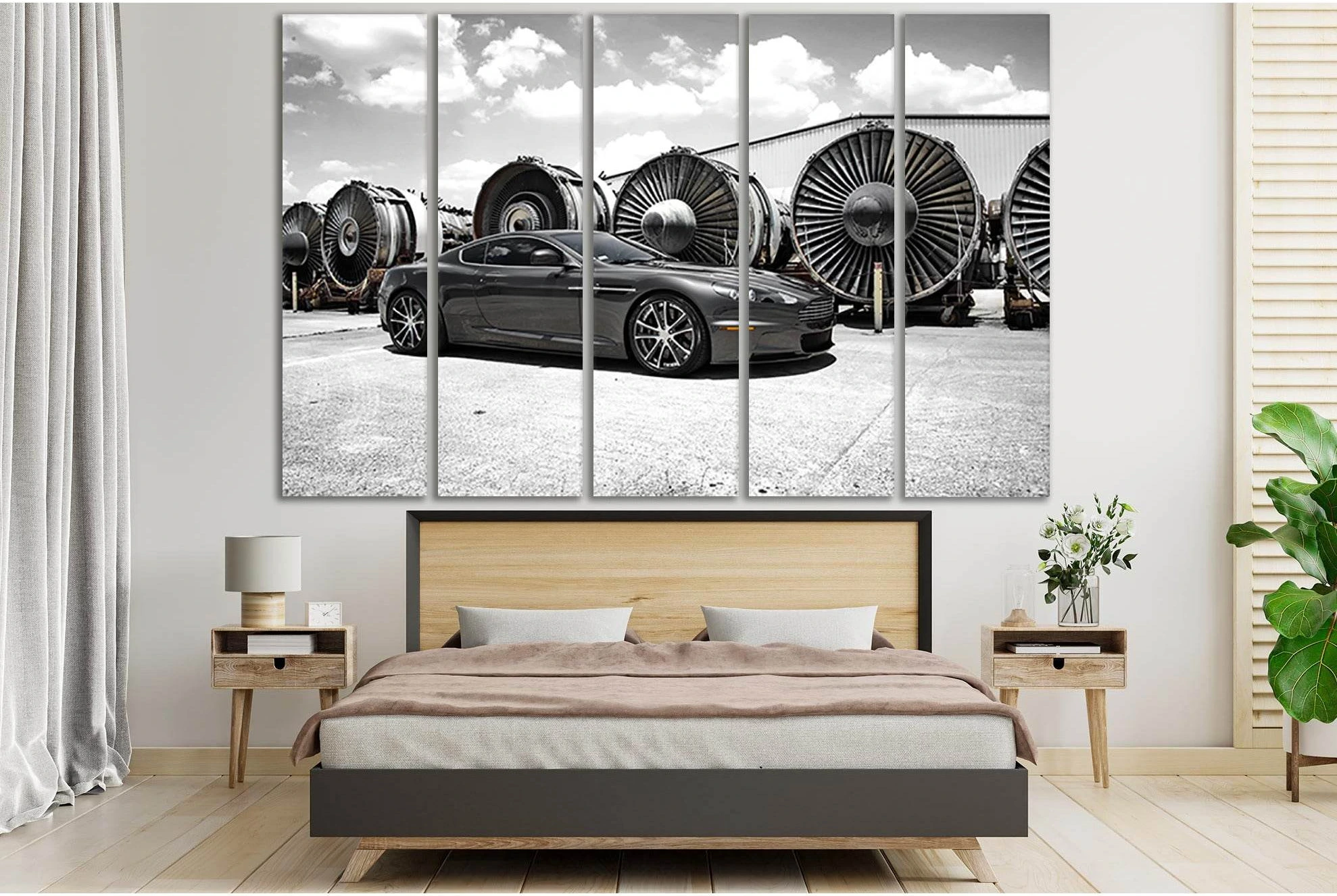 Sport Car And Avia Engines №SL740 Ready to Hang Canvas Print - Zellart Canvas Prints 0new, ALL_Products, Engine, Engines Wall Art