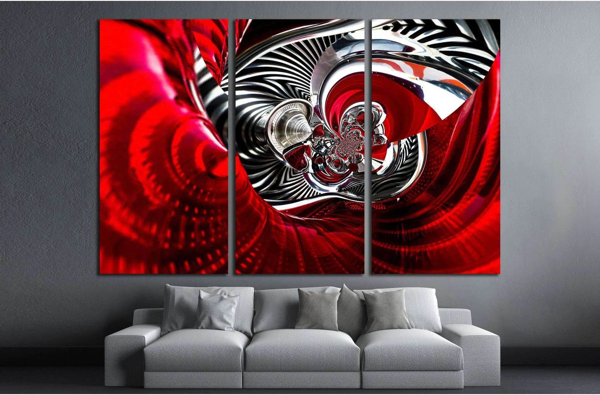 sport car back lights spiral abstract №1613 Ready to Hang Canvas Print - Zellart Canvas Prints ALL_Products, s-1613