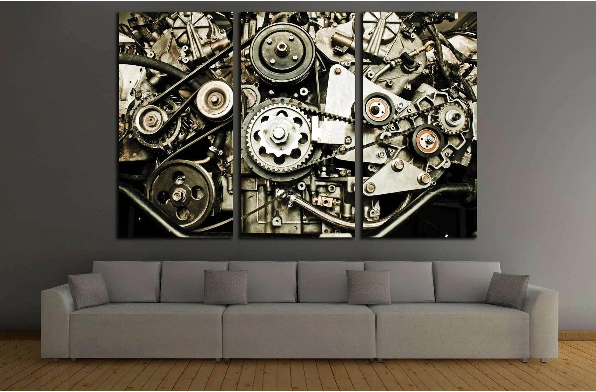 Sport car's engine №140 Ready to Hang Canvas Print - Zellart Canvas Prints ALL_Products, wd-140
