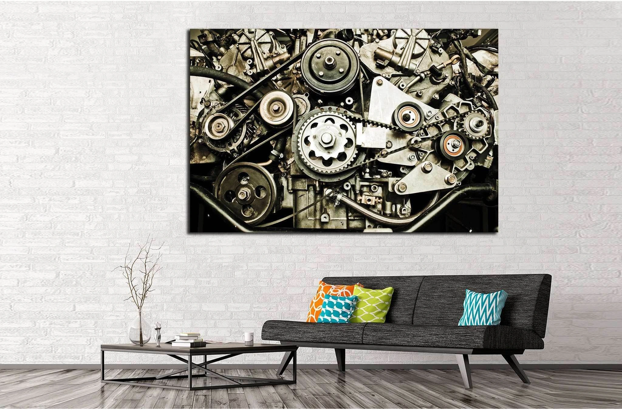 Sport car's engine №140 Ready to Hang Canvas Print - Zellart Canvas Prints ALL_Products, wd-140