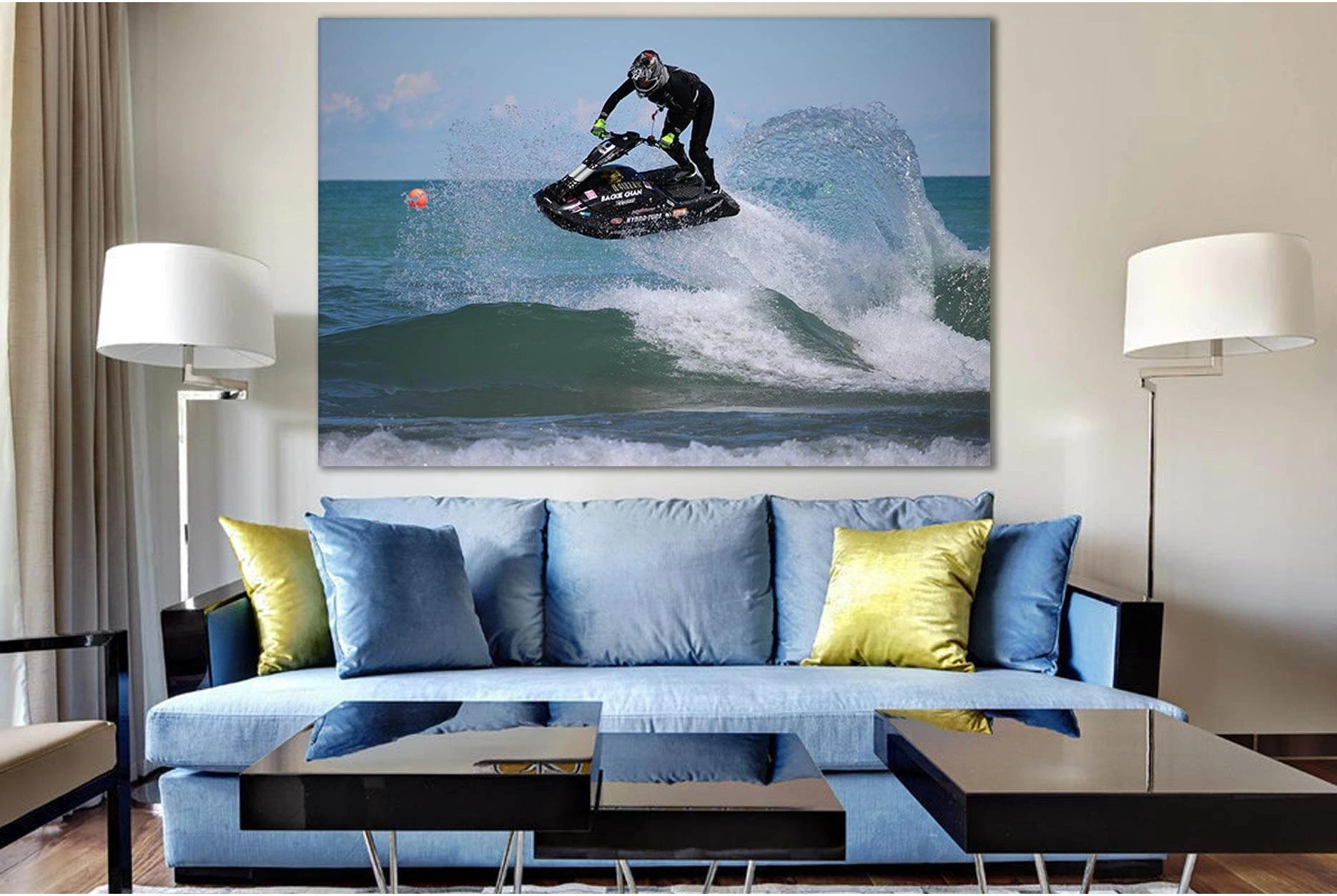 Sport Water Motorcycle №SL902 Ready to Hang Canvas Print - Zellart Canvas Prints 0new, ALL_Products, Sports & Motivation